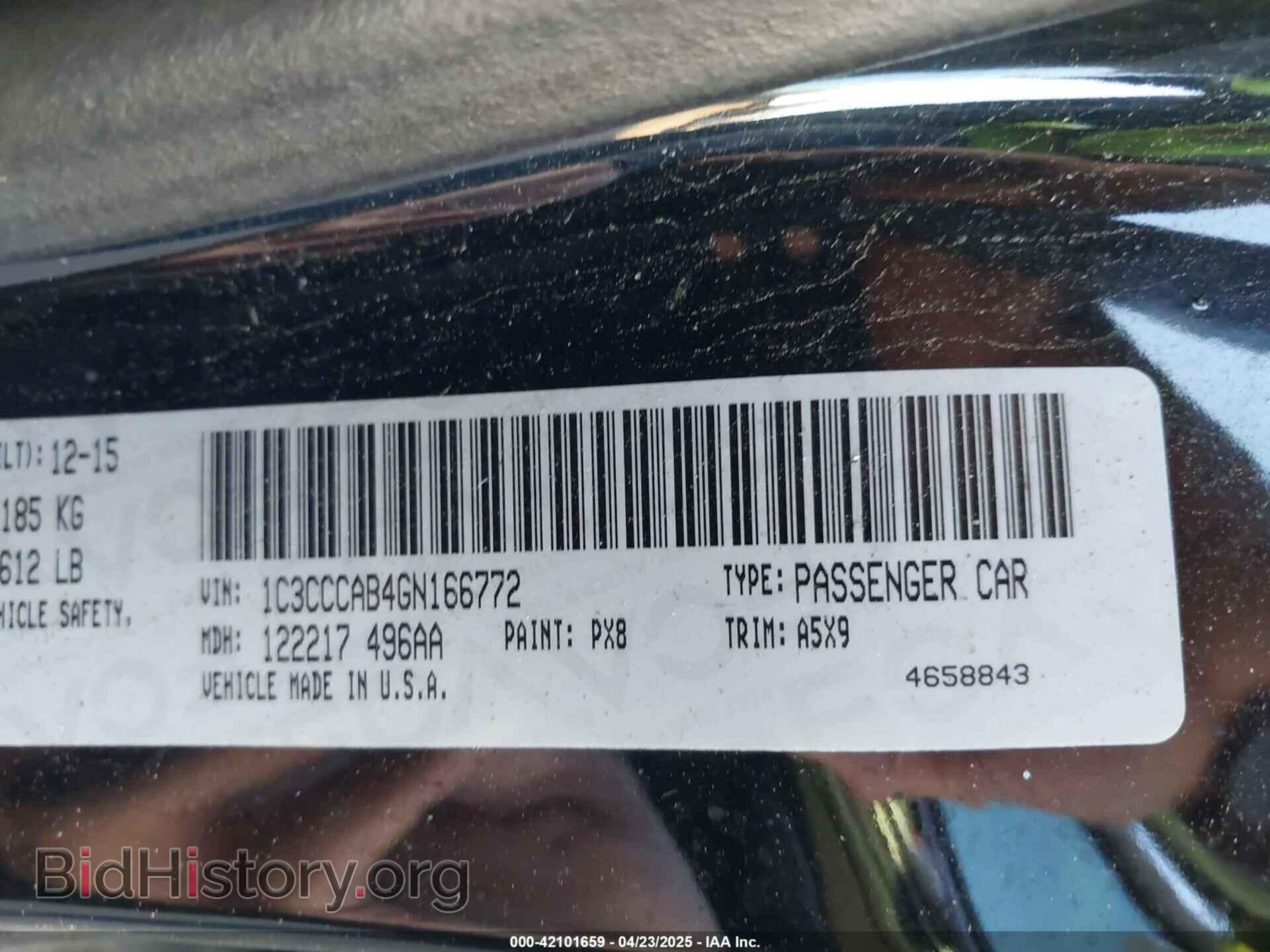 2016 CHRYSLER 200 - VIN: 1C3CCCAB4GN166772 - Фото 9