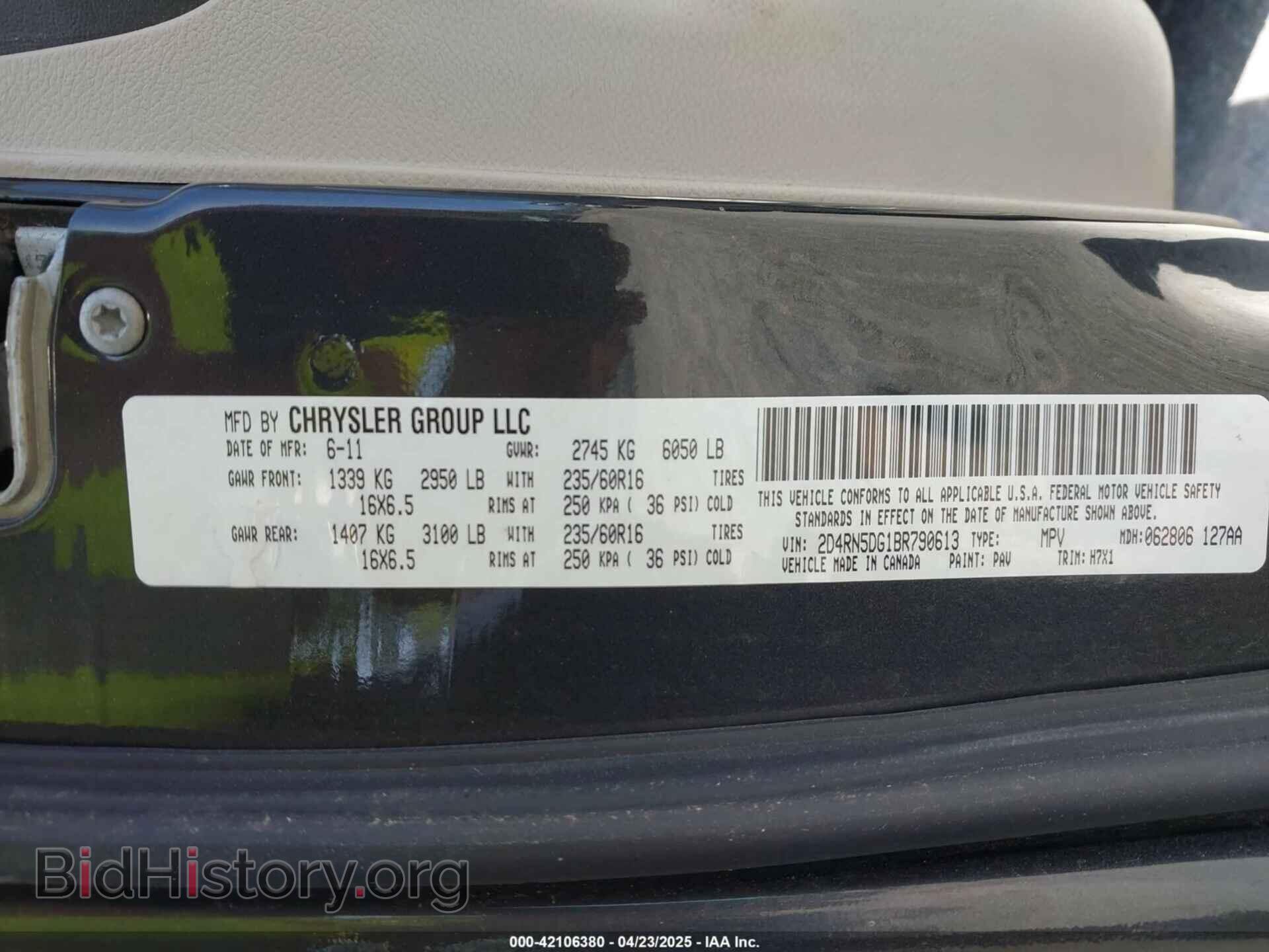 2011 DODGE GRAND CARAVAN - VIN: 2D4RN5DG1BR790613 - Фото 9