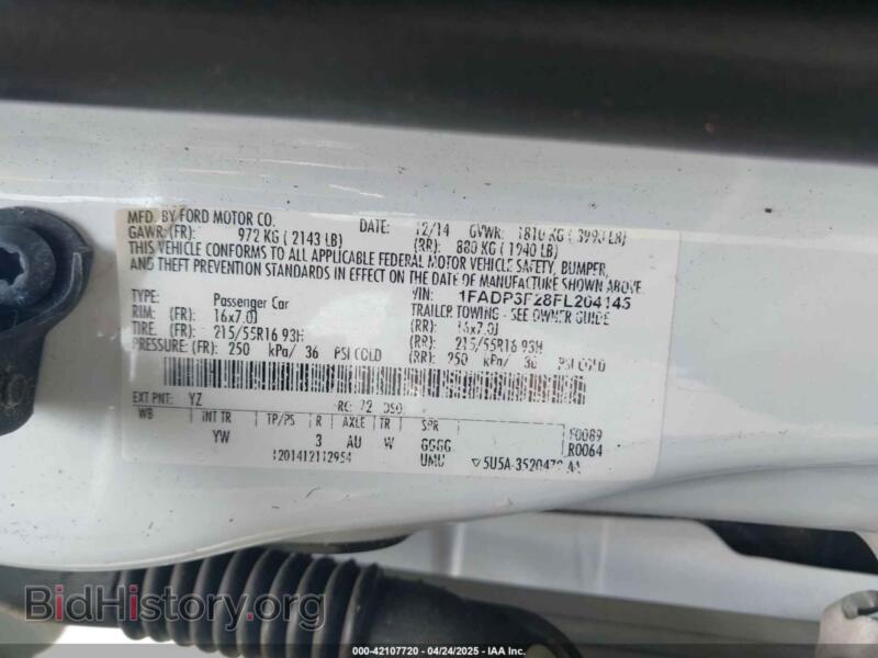 2015 Ford FOCUS (VIN 1FADP3F28FL204145) — фото 9 из 17