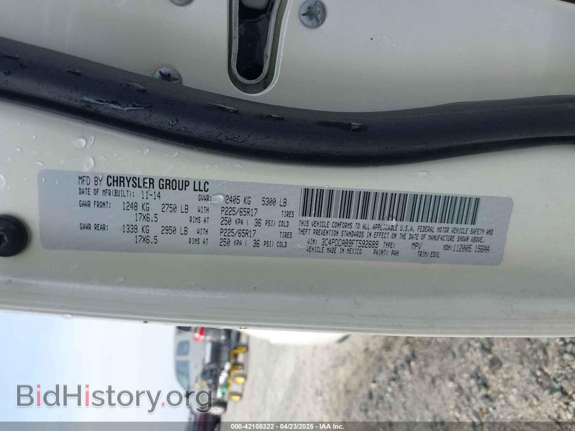 2015 DODGE JOURNEY - VIN: 3C4PDCAB9FT592689 - Фото 9