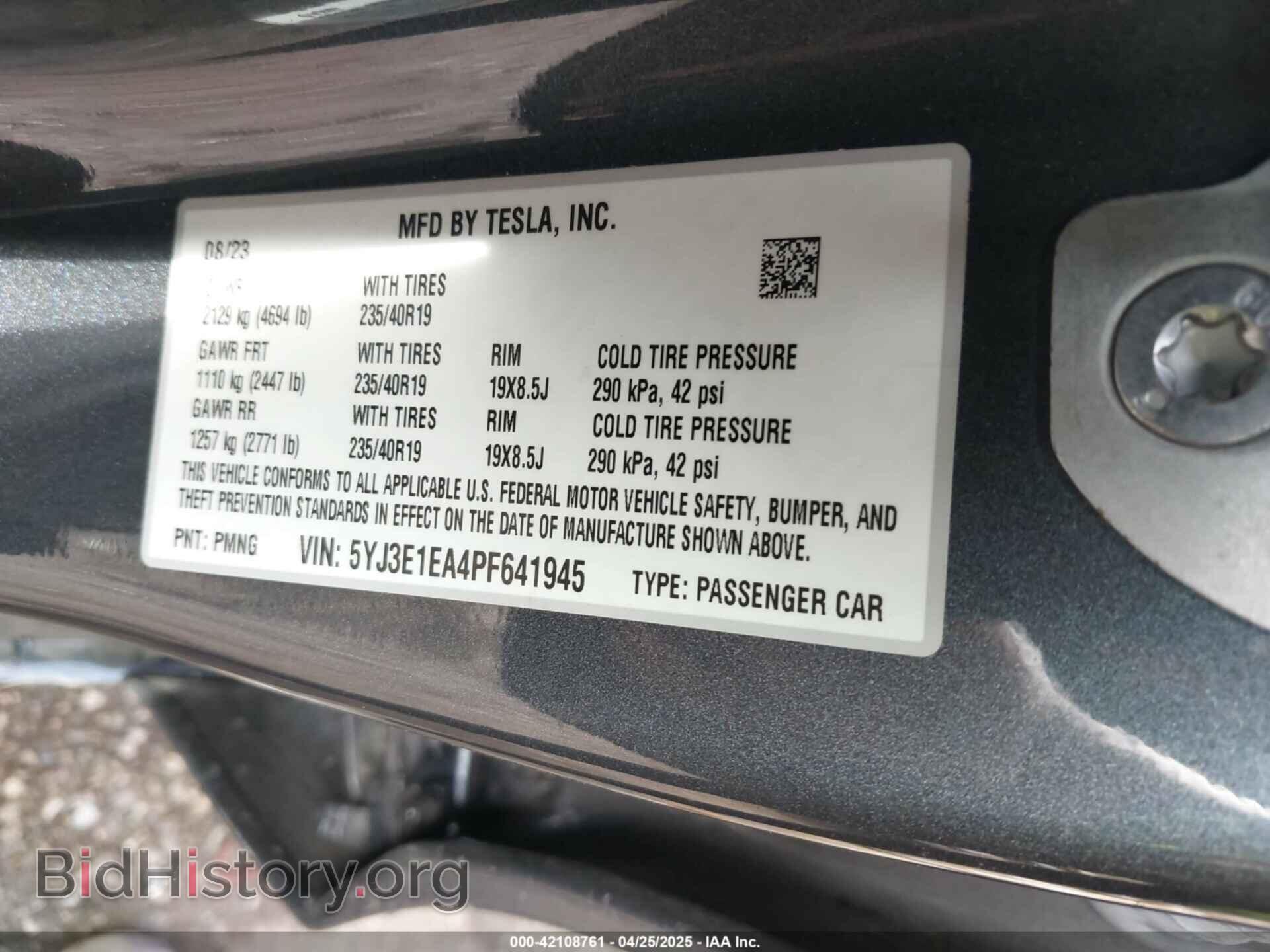 2023 TESLA MODEL 3 - VIN: 5YJ3E1EA4PF641945 - Фото 9