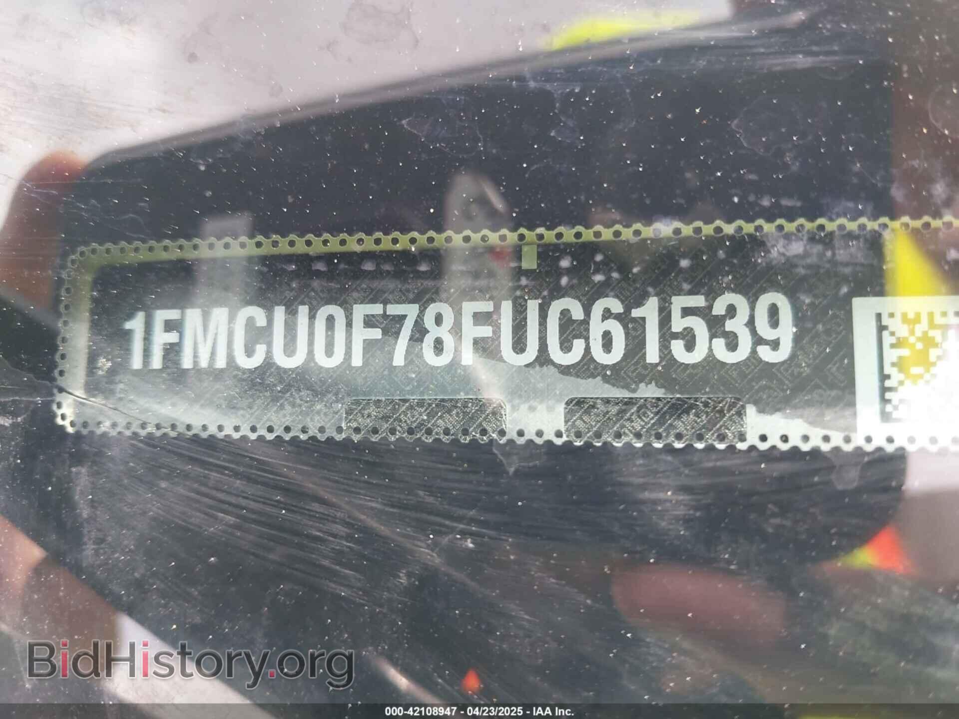 2015 FORD ESCAPE - VIN: 1FMCU0F78FUC61539 - Фото 9