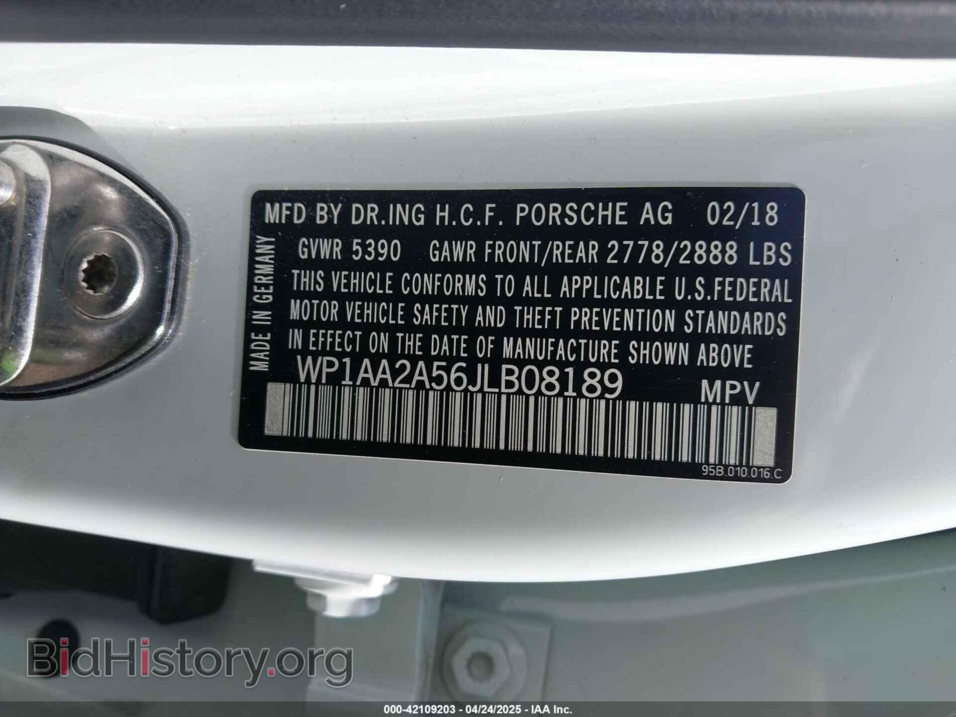 2018 PORSCHE MACAN - VIN: WP1AA2A56JLB08189 - Фото 9