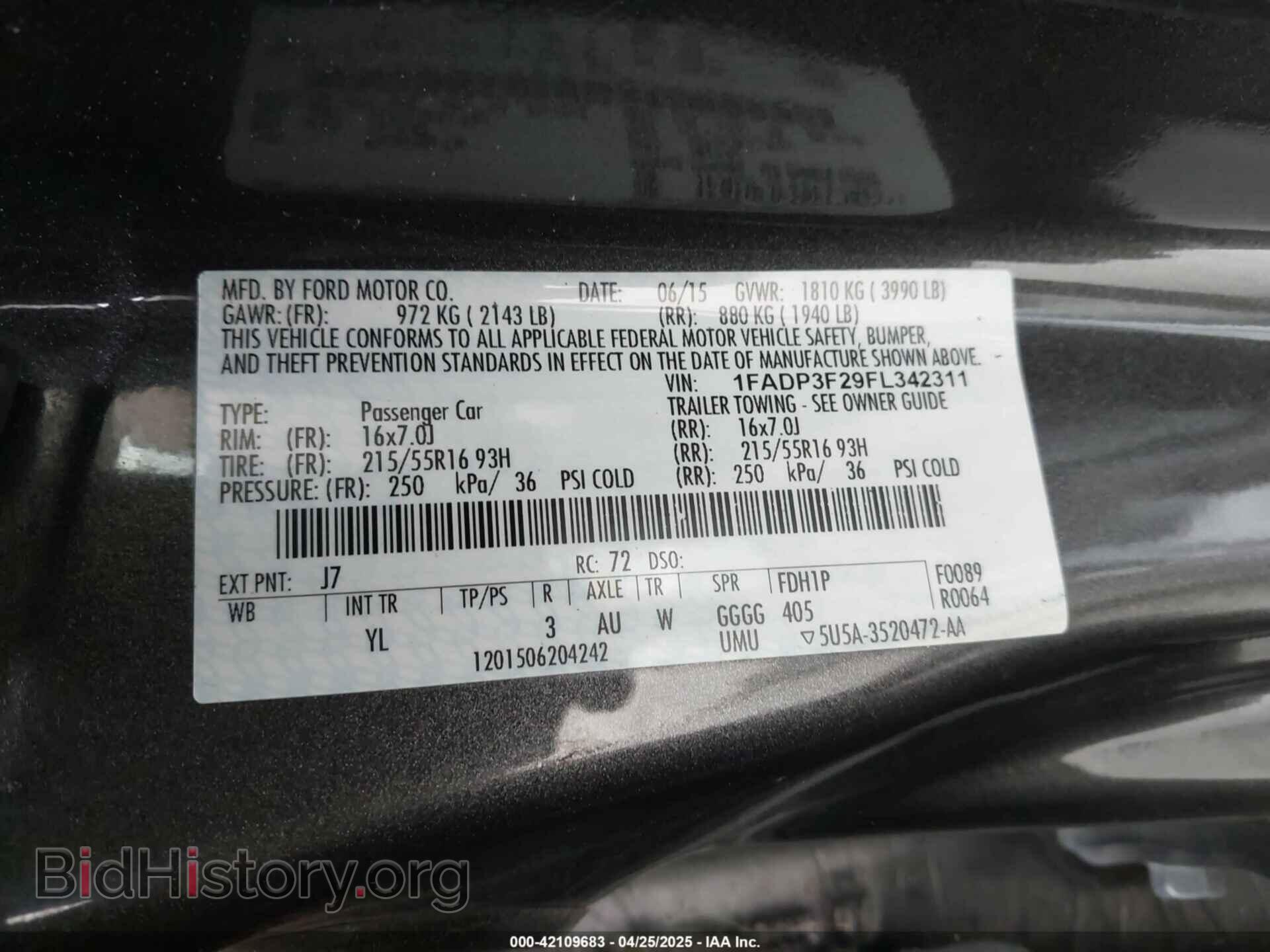 2015 FORD FOCUS - VIN: 1FADP3F29FL342311 - Photo 9