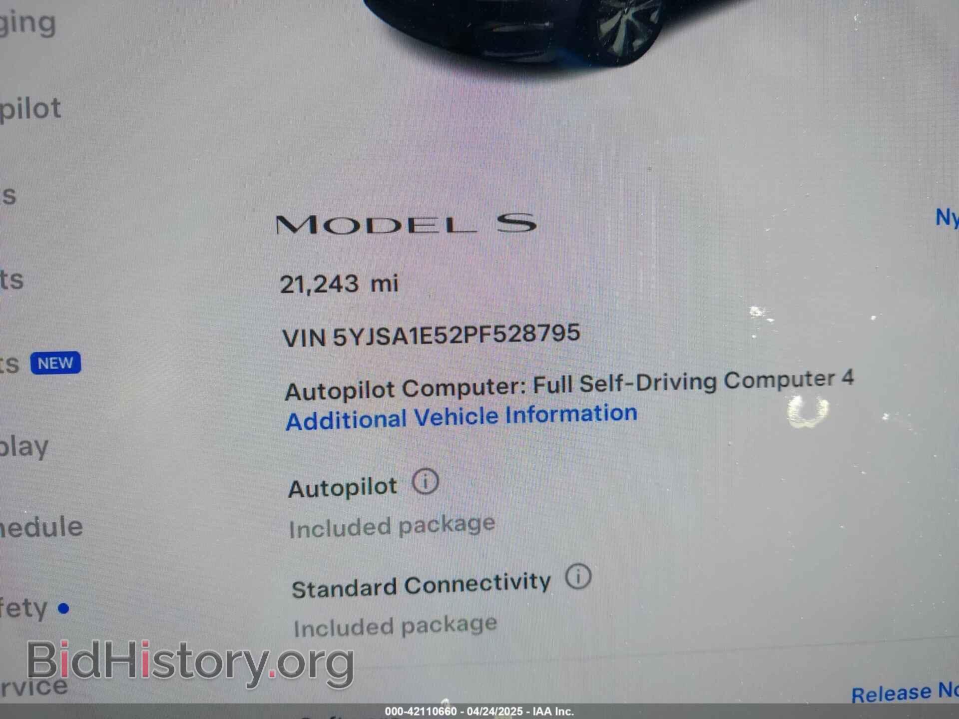 2023 TESLA MODEL S - VIN: 5YJSA1E52PF528795 - Фото 7