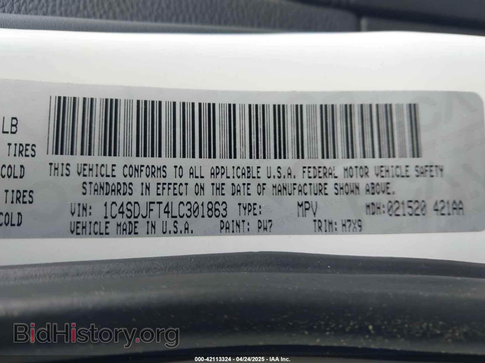 2020 DODGE DURANGO - VIN: 1C4SDJFT4LC301863 - Фото 9