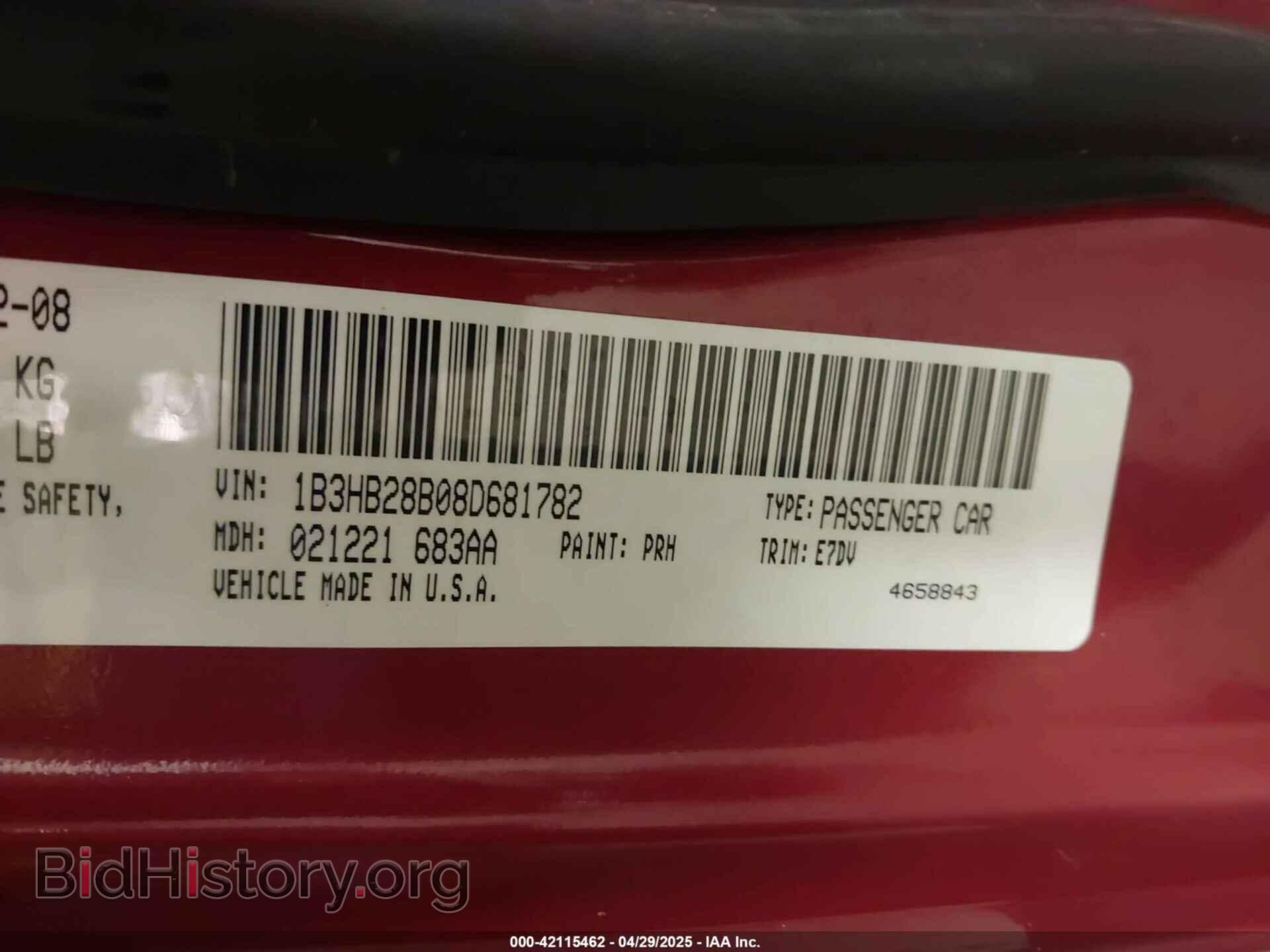 2008 DODGE CALIBER - VIN: 1B3HB28B08D681782 - Фото 9