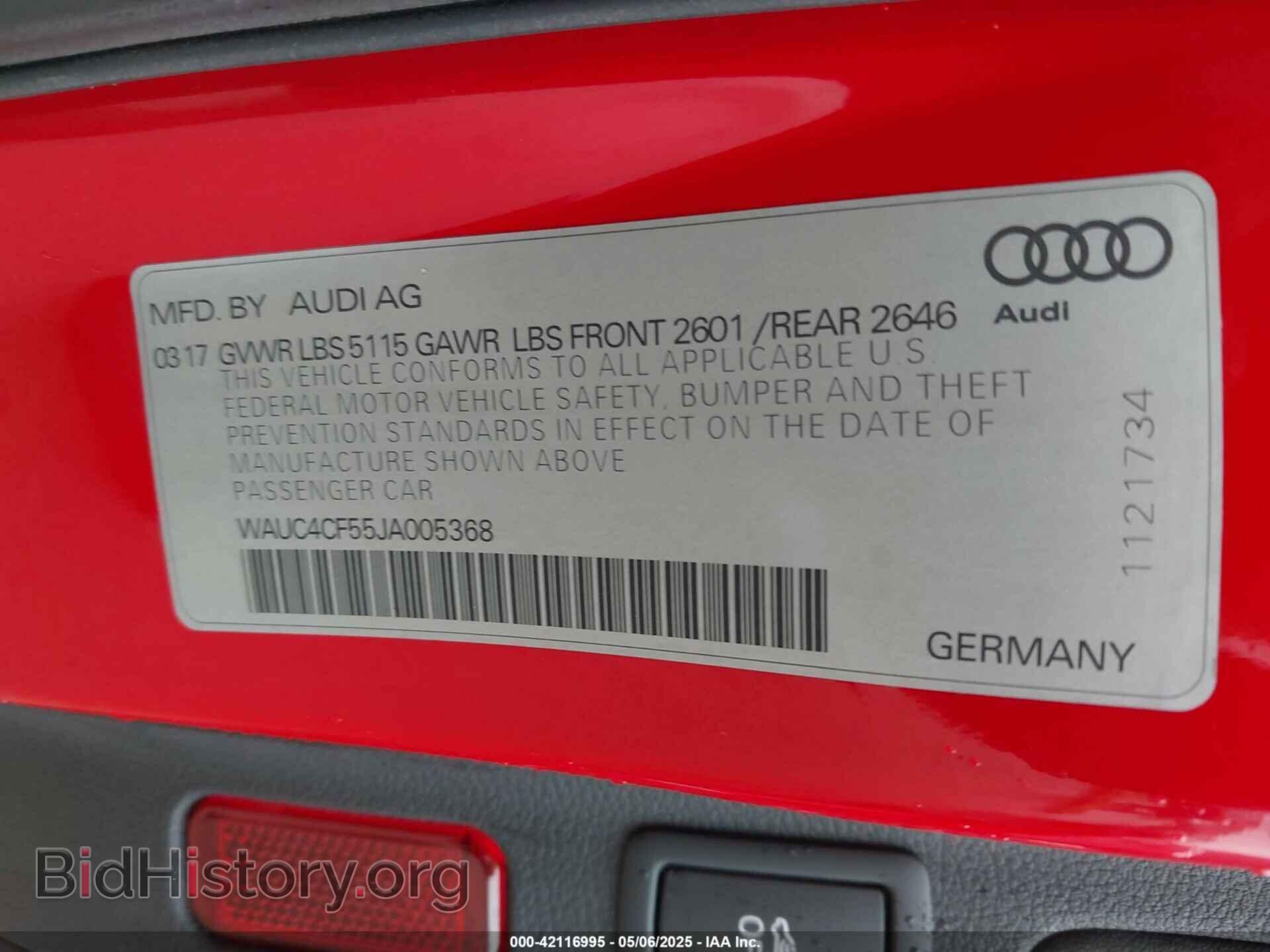 2018 AUDI S5 - VIN: WAUC4CF55JA005368 - Photo 9