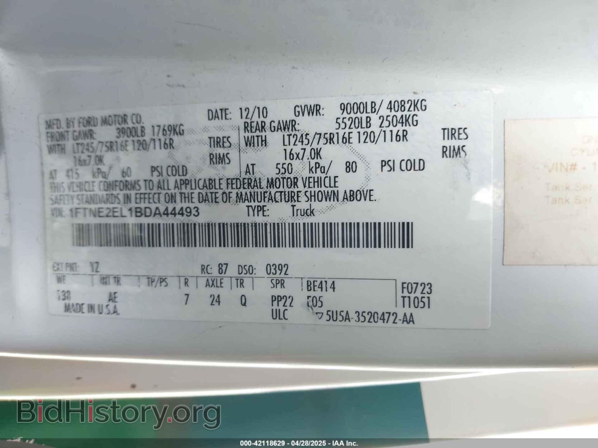 2011 FORD E-250 - VIN: 1FTNE2EL1BDA44493 - Photo 9