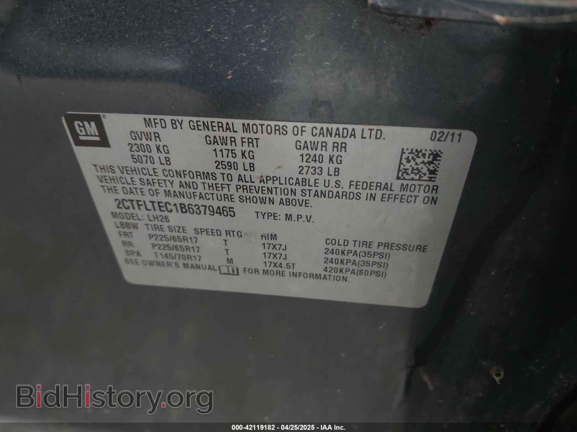 2011 GMC TERRAIN - VIN: 2CTFLTEC1B6379465 - Photo 9