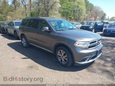 2016 Dodge DURANGO LIMITED, gray — VIN 1C4RDJDG4GC411242, IAAI