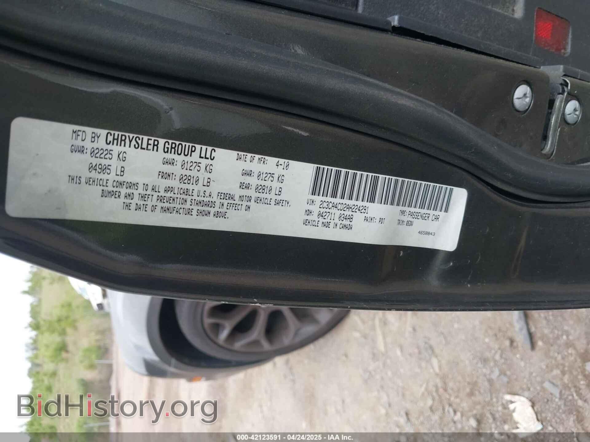 2010 CHRYSLER 300 - VIN: 2C3CA4CD2AH224291 - Фото 9