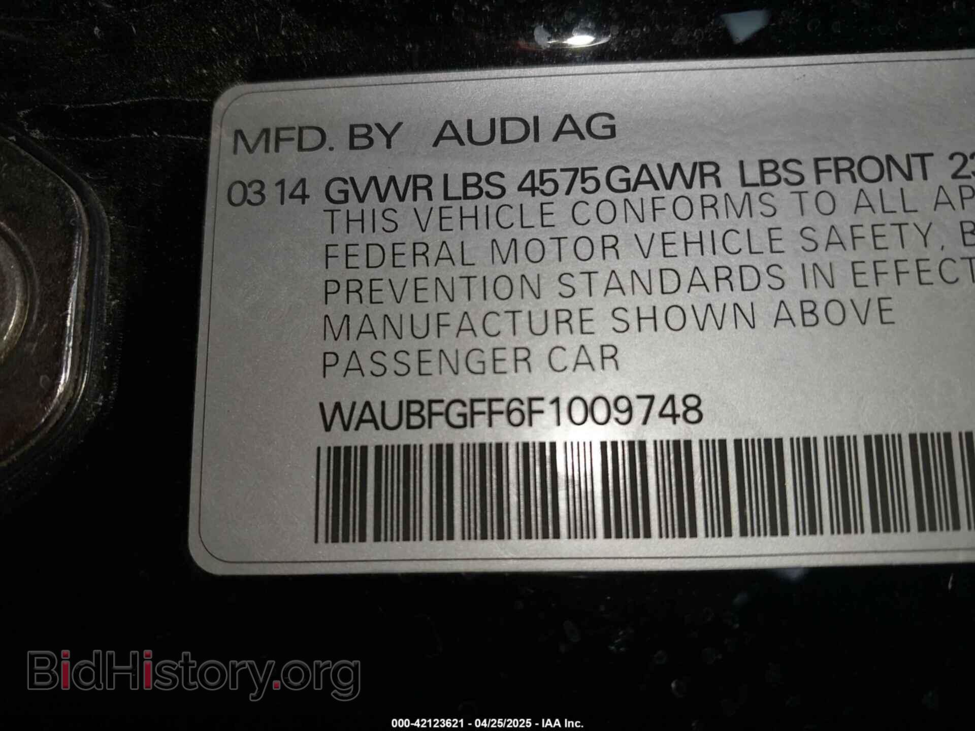 2015 AUDI A3 - VIN: WAUBFGFF6F1009748 - Фото 9