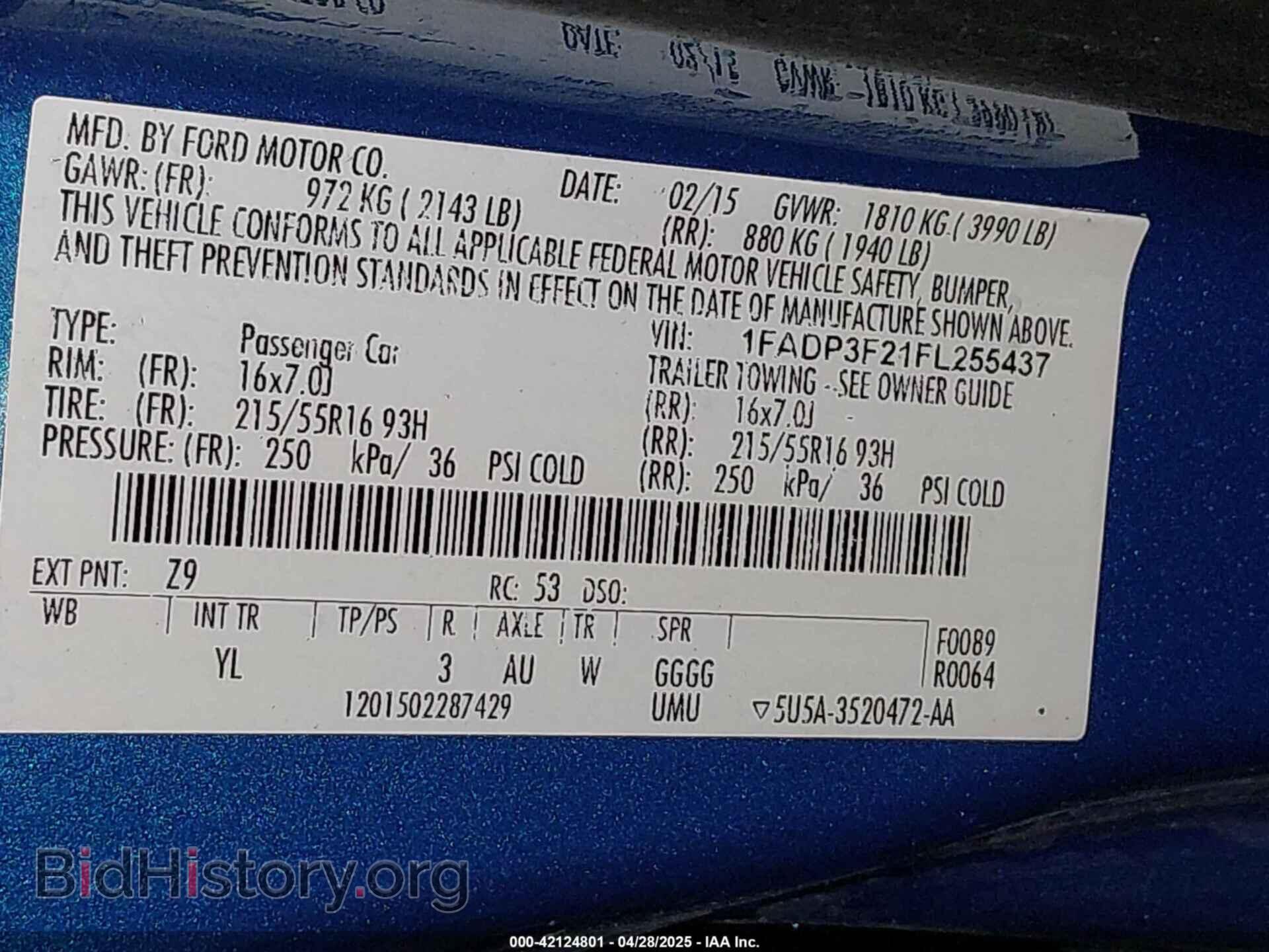2015 FORD FOCUS - VIN: 1FADP3F21FL255437 - Photo 9