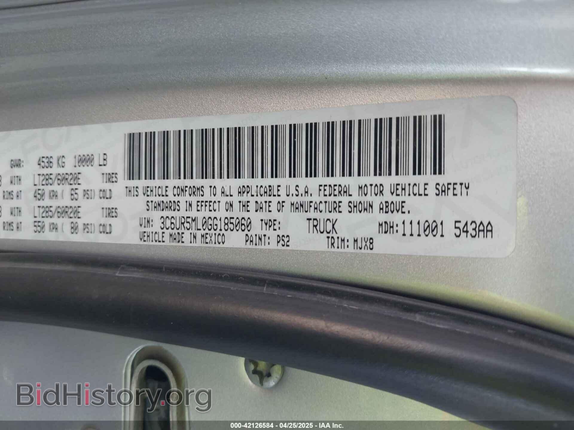 2016 RAM 2500 - VIN: 3C6UR5ML0GG185060 - Фото 9