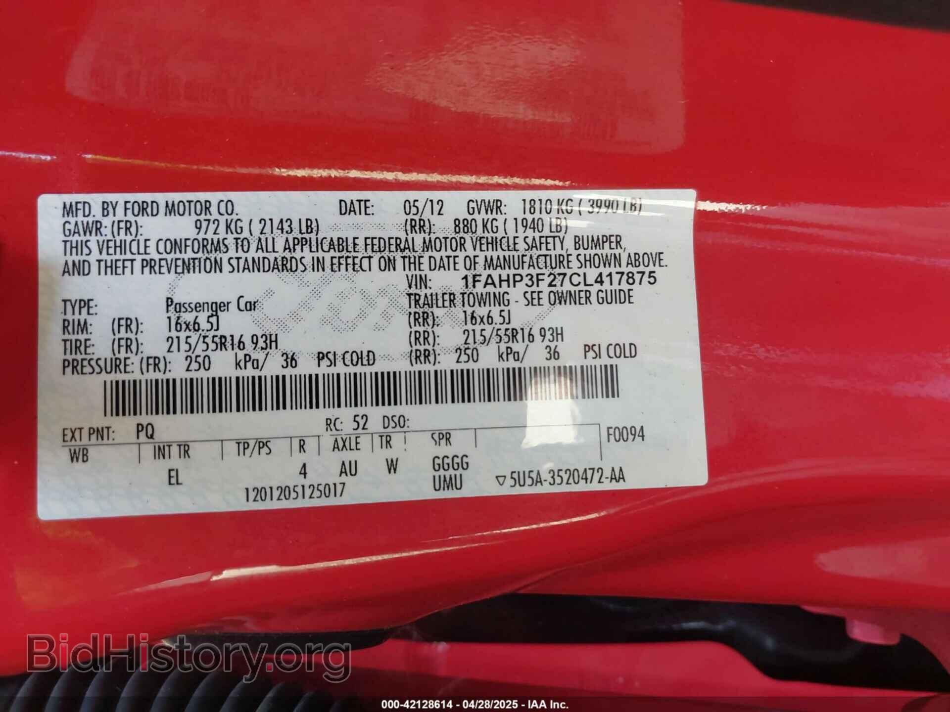 2012 FORD FOCUS - VIN: 1FAHP3F27CL417875 - Photo 9
