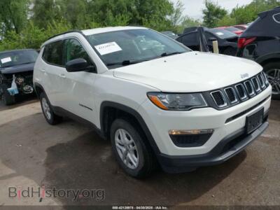 2019 Jeep COMPASS Sport 4X4, белый — VIN 3C4NJDAB7KT629707, IAAI