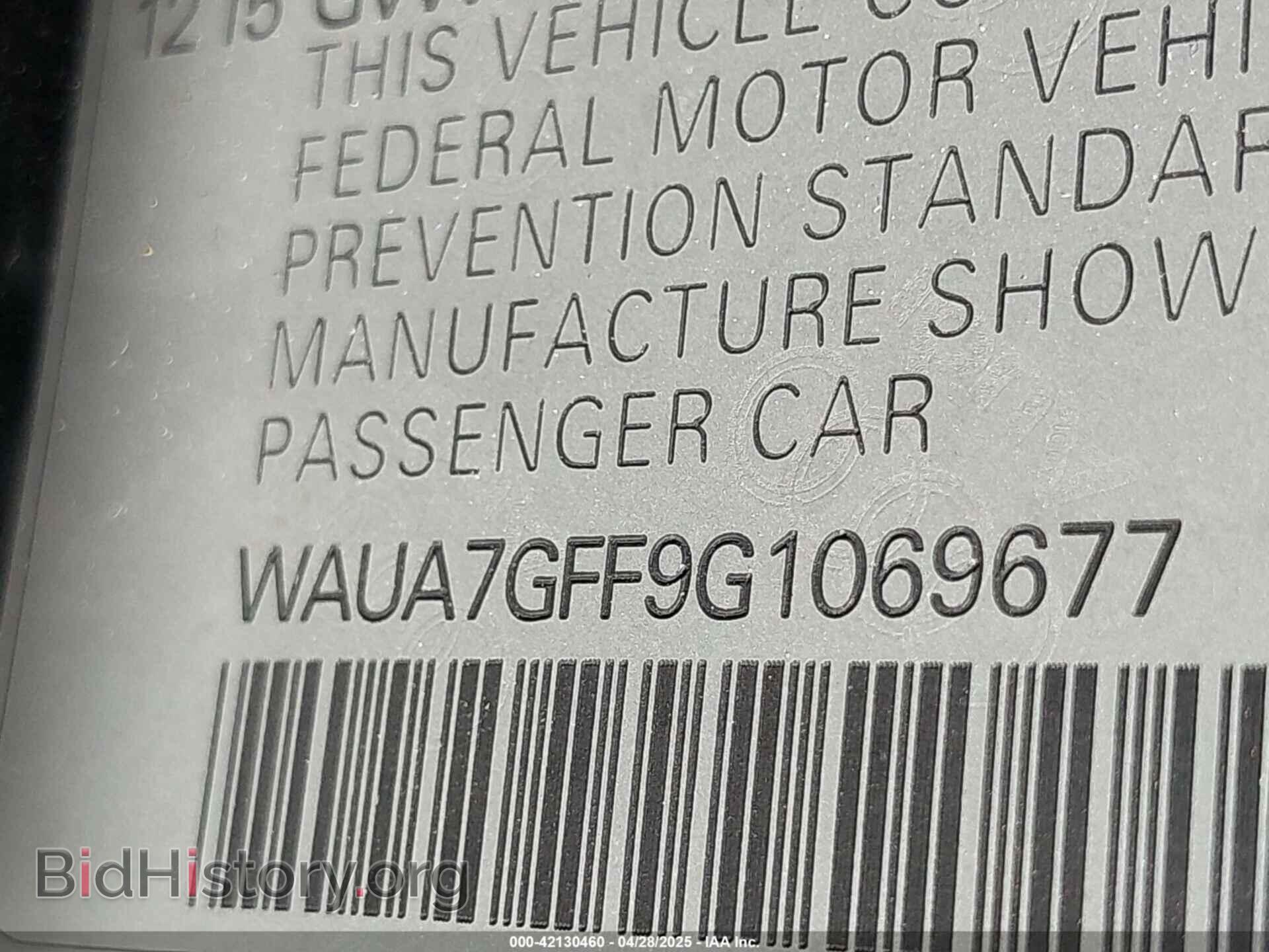 2016 AUDI A3 - VIN: WAUA7GFF9G1069677 - Фото 9