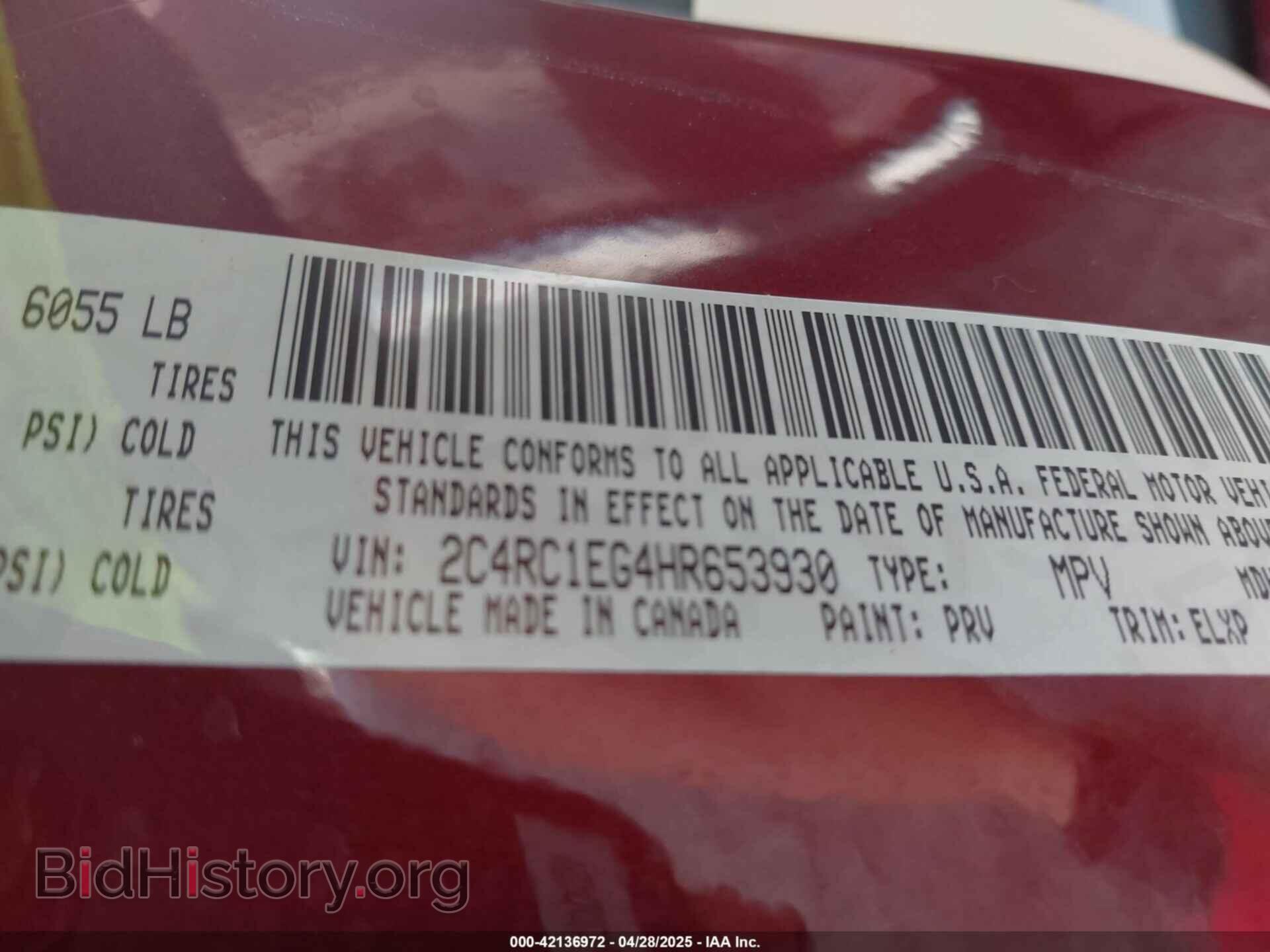 2017 CHRYSLER PACIFICA - VIN: 2C4RC1EG4HR653930 - Photo 9