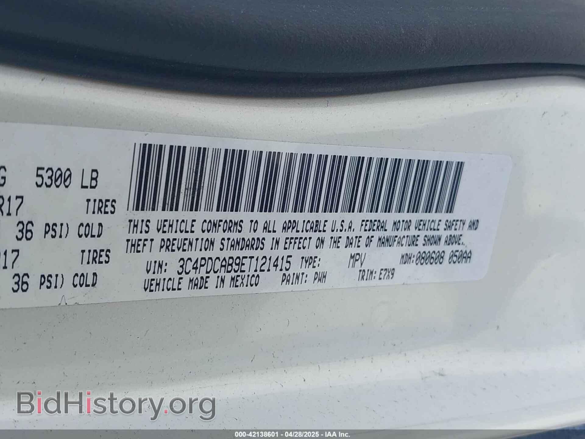 2014 DODGE JOURNEY - VIN: 3C4PDCAB9ET121415 - Фото 9