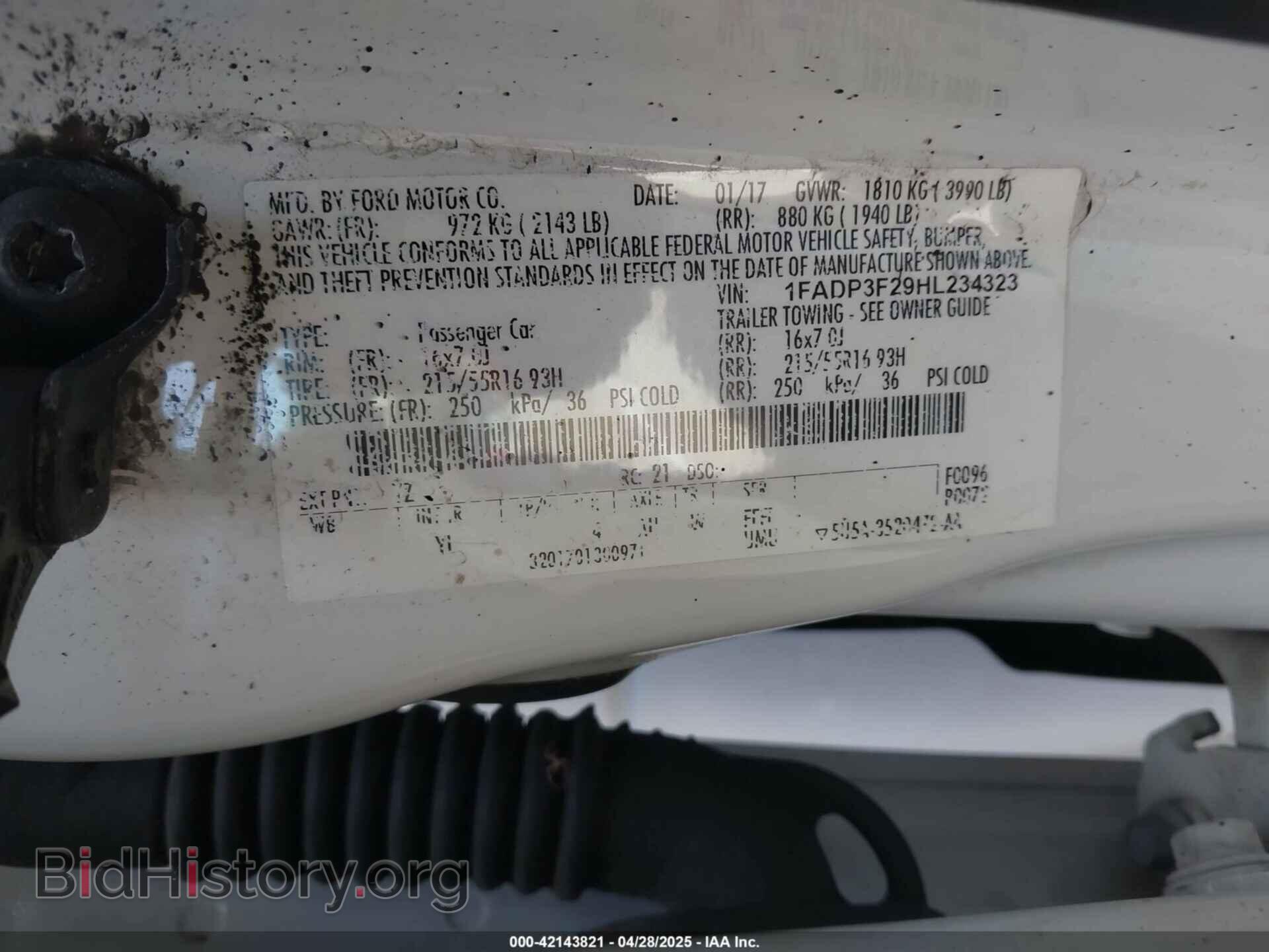 2017 FORD FOCUS - VIN: 1FADP3F29HL234323 - Фото 9