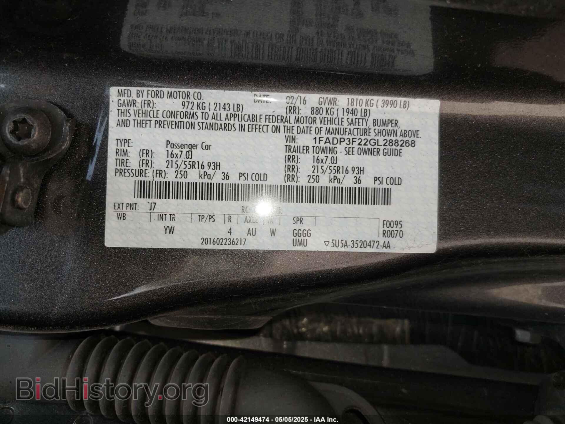 2016 FORD FOCUS - VIN: 1FADP3F22GL288268 - Photo 9