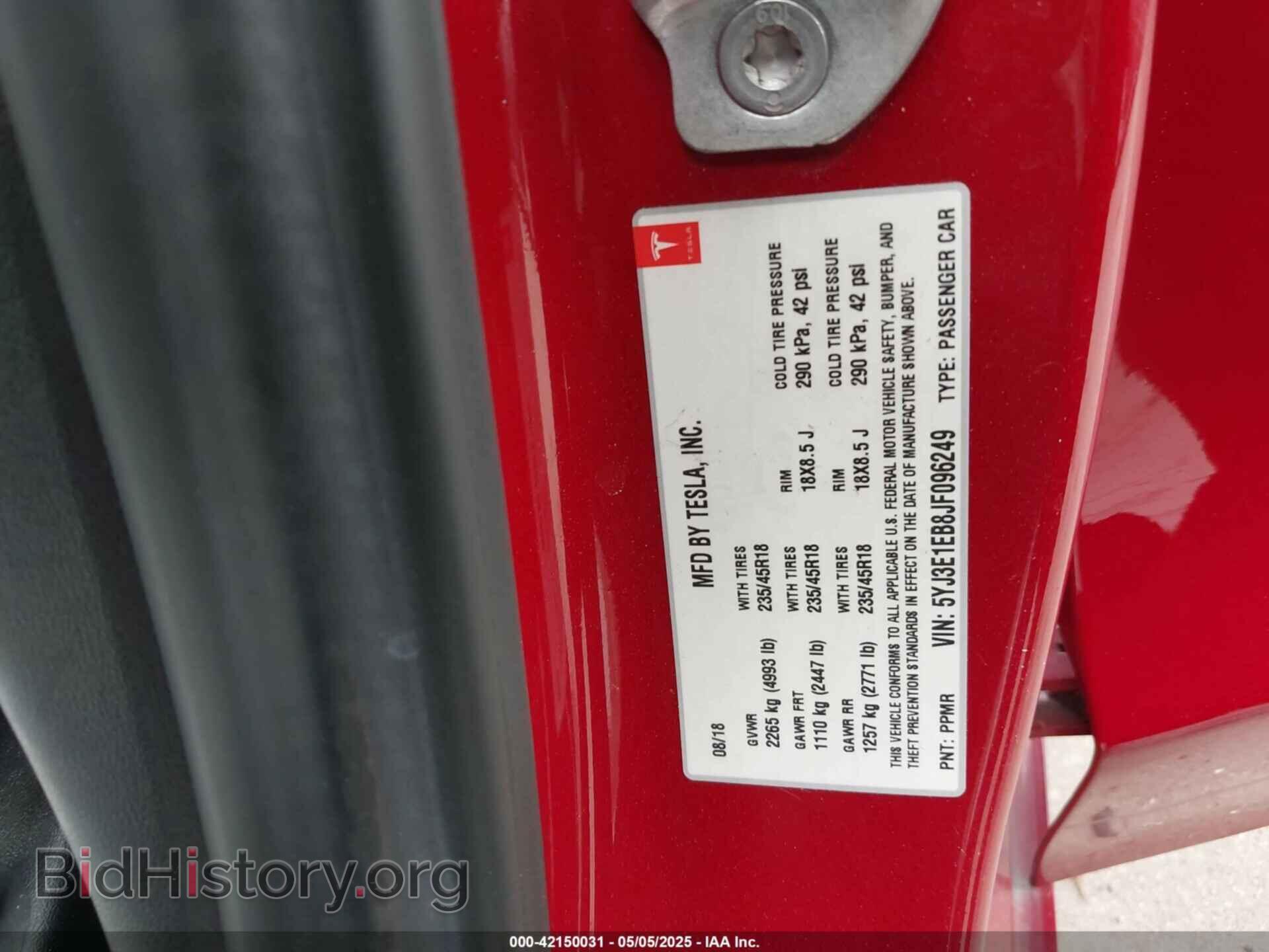 2018 TESLA MODEL 3 - VIN: 5YJ3E1EB8JF096249 - Photo 9