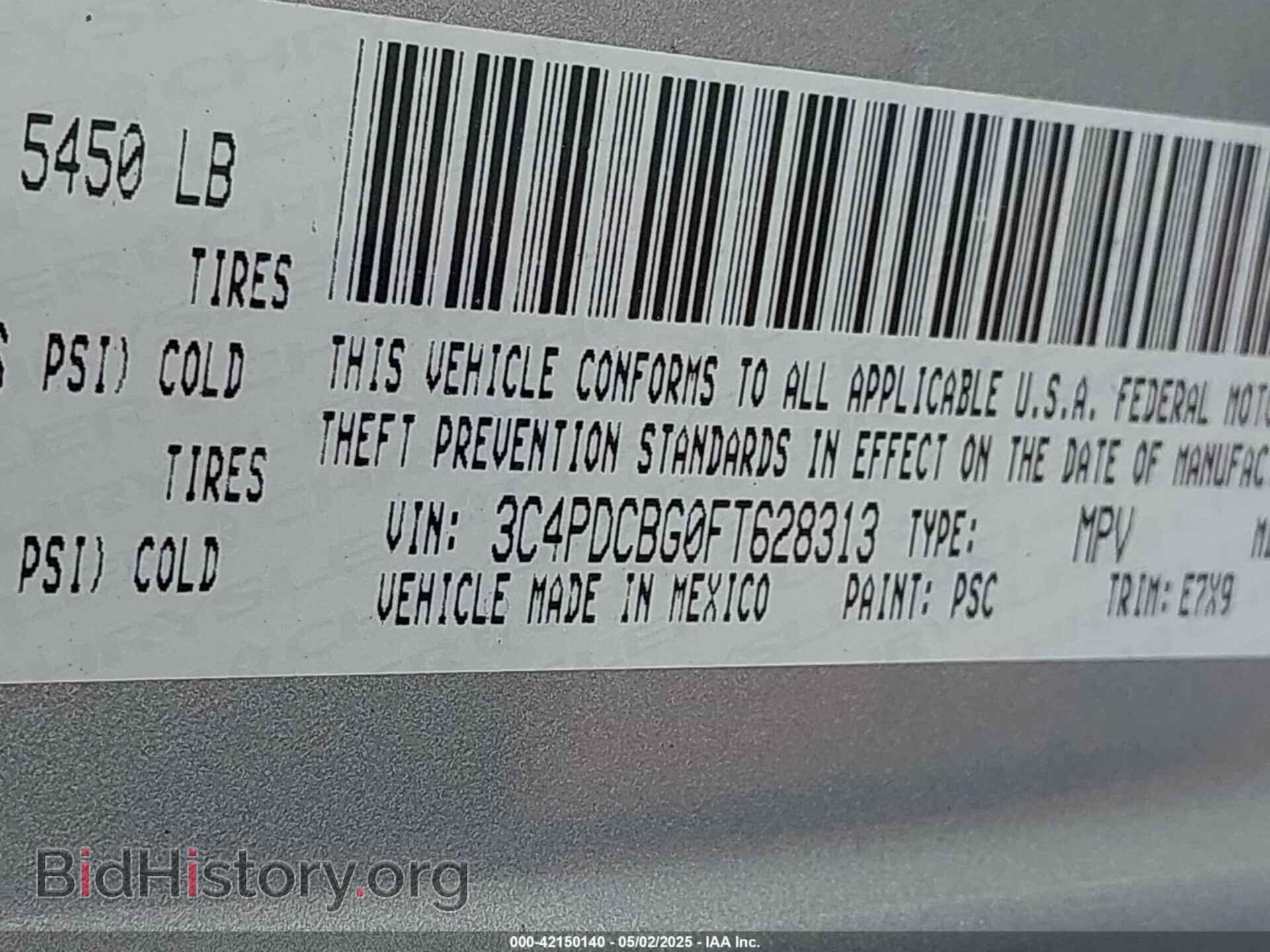 2015 DODGE JOURNEY - VIN: 3C4PDCBG0FT628313 - Фото 9