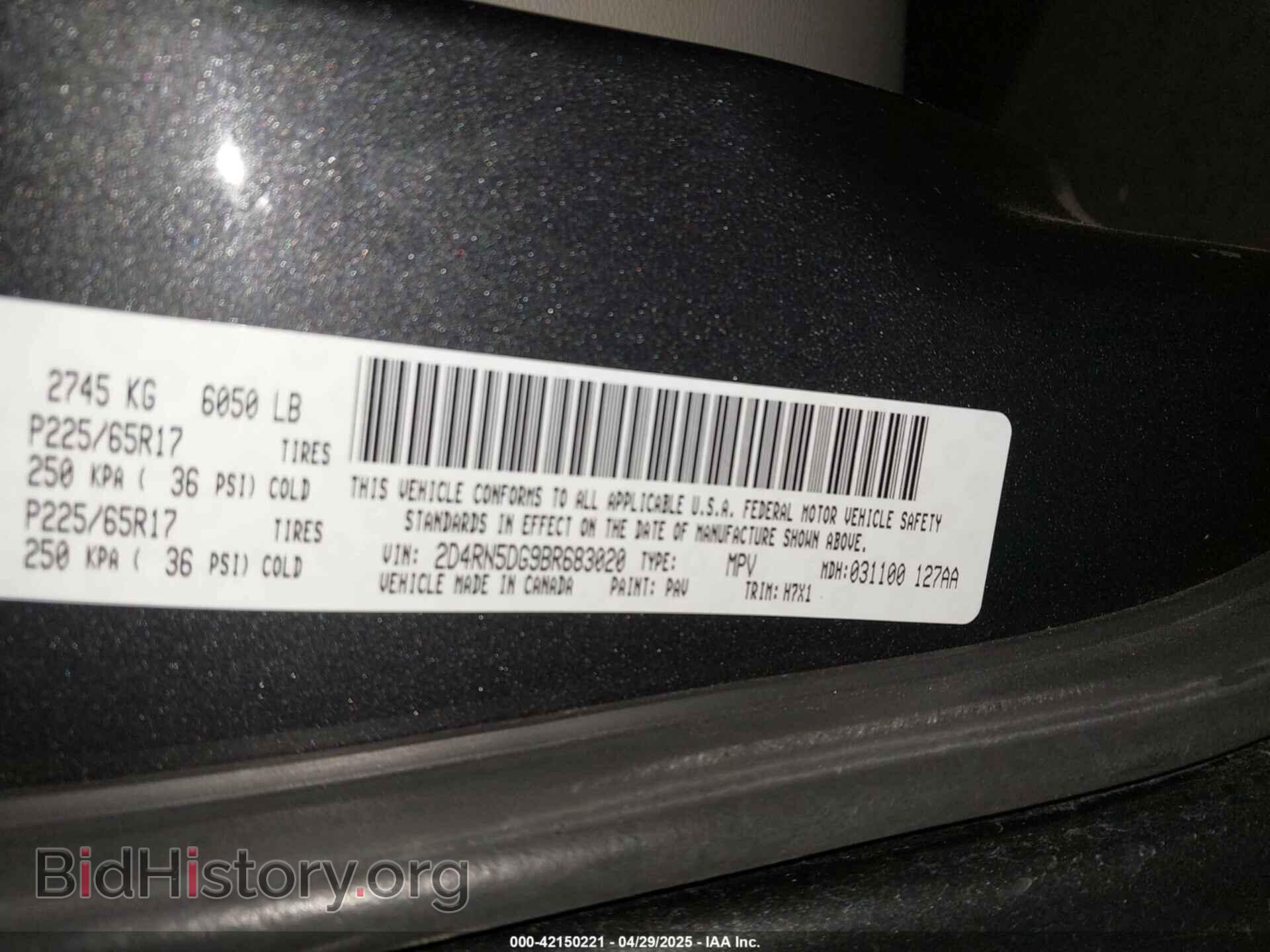 2011 DODGE GRAND CARAVAN - VIN: 2D4RN5DG9BR683020 - Фото 9