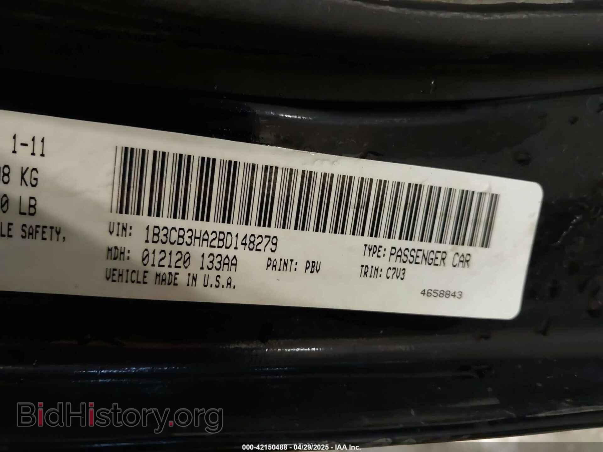 2011 DODGE CALIBER - VIN: 1B3CB3HA2BD148279 - Фото 9