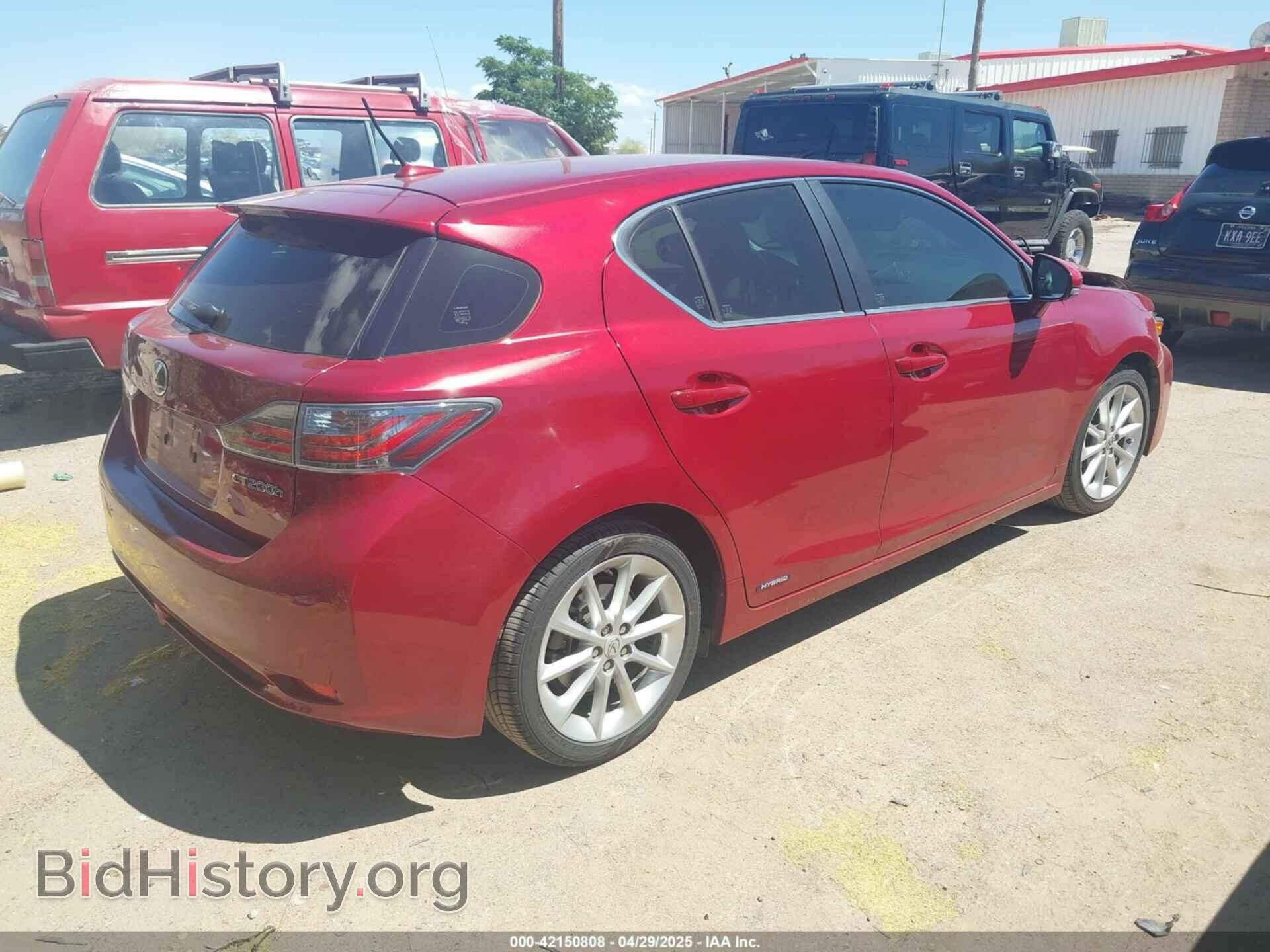 2012 LEXUS CT 200H - VIN: JTHKD5BH5C2109476 - Photo 4