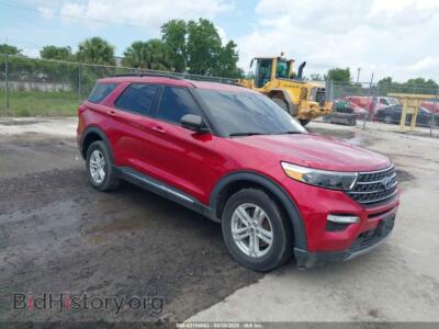 2021 Ford EXPLORER XLT, красный — VIN 1FMSK8DH2MGC04857, IAAI