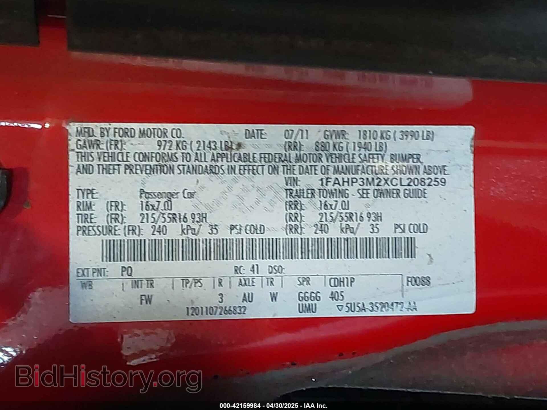 2012 FORD FOCUS - VIN: 1FAHP3M2XCL208259 - Photo 9