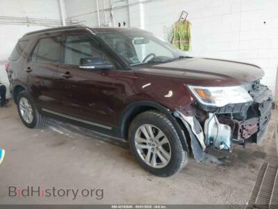 2018 Ford EXPLORER XLT, бордовый — VIN 1FM5K8D89JGA53945, IAAI