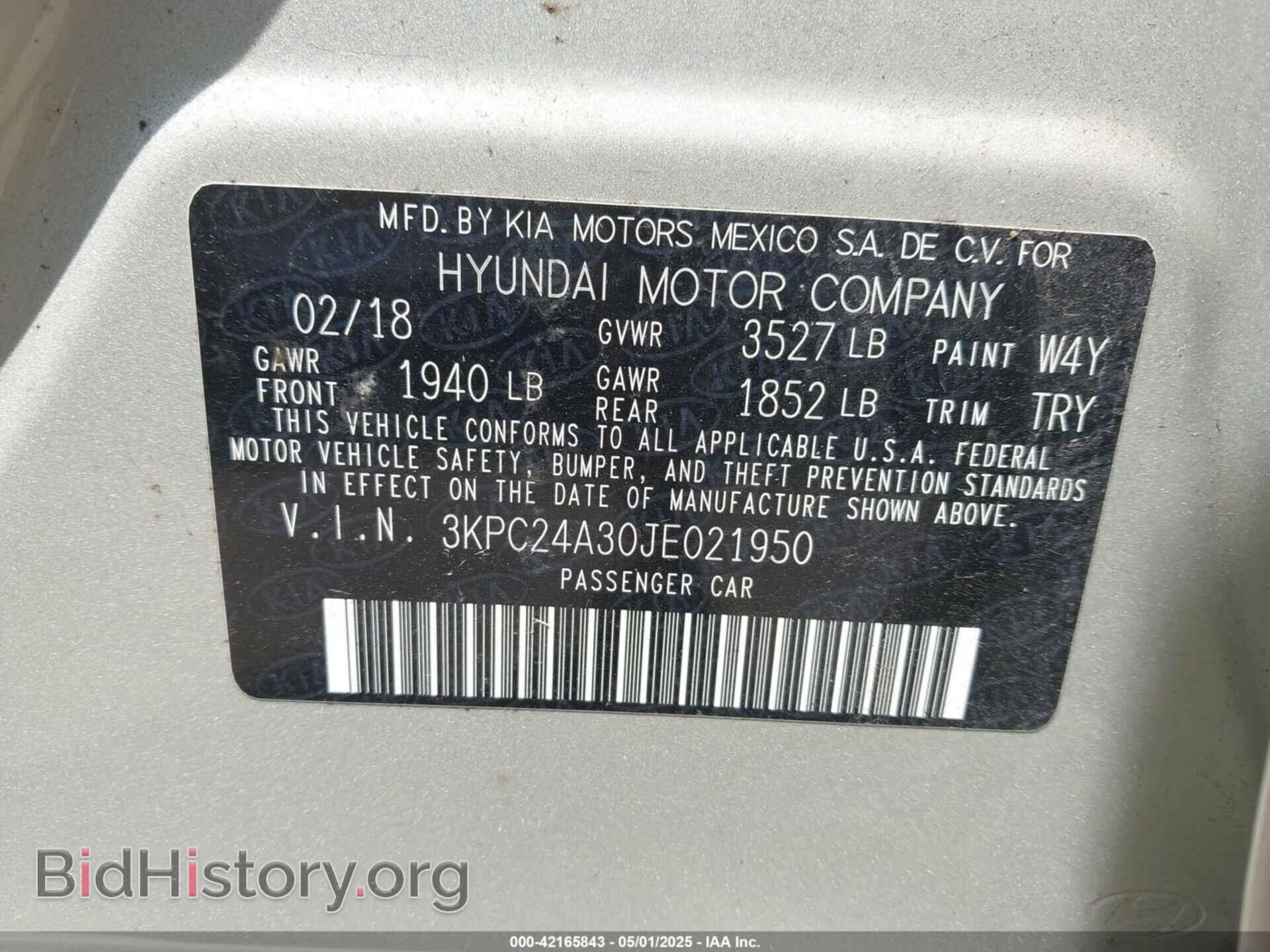 2018 HYUNDAI ACCENT - VIN: 3KPC24A30JE021950 - Фото 9