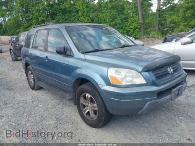 2005 Honda PILOT EX-L, blue — VIN 2HKYF18525H503644, IAAI
