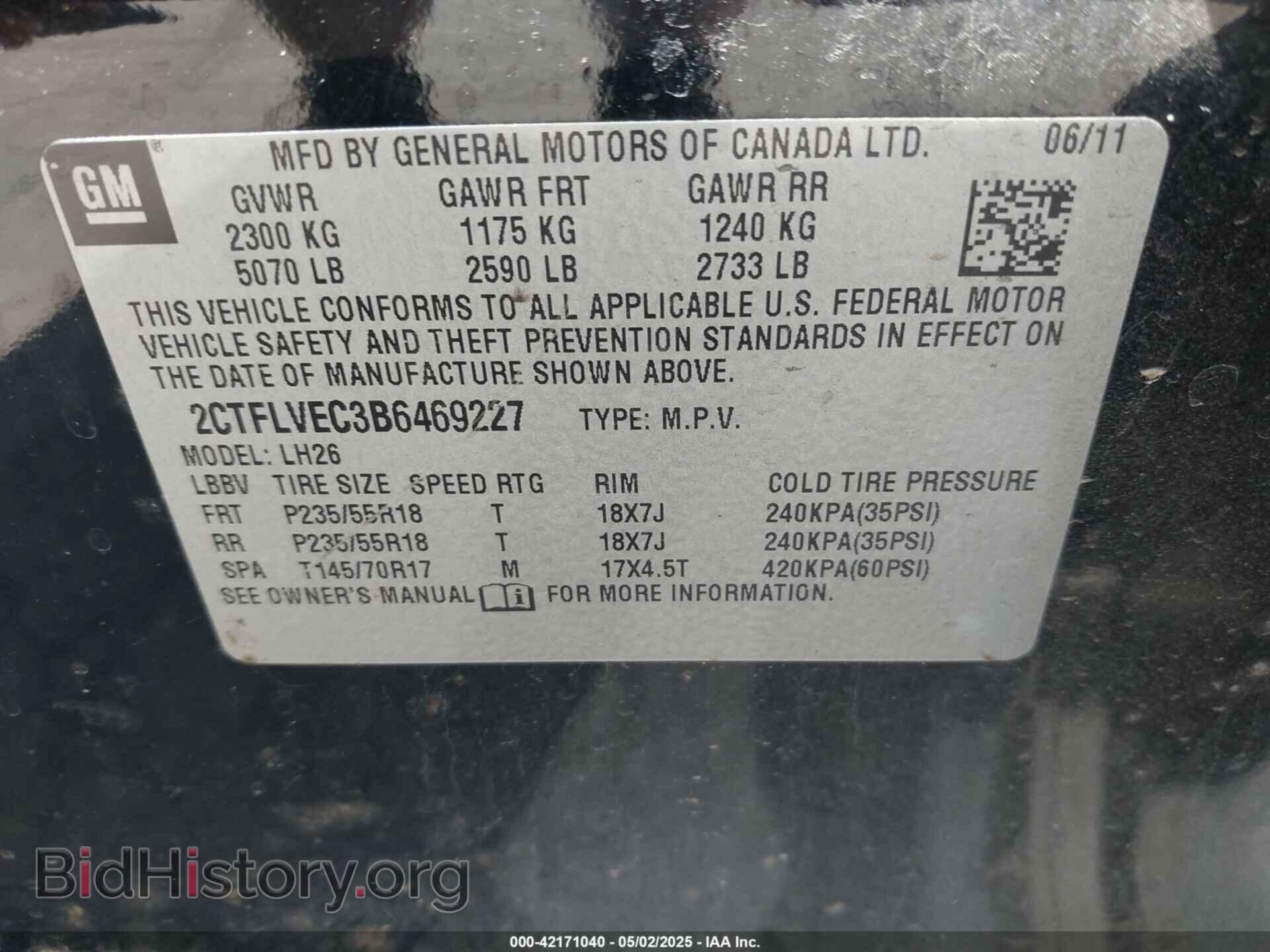 2011 GMC TERRAIN - VIN: 2CTFLVEC3B6469227 - Photo 9