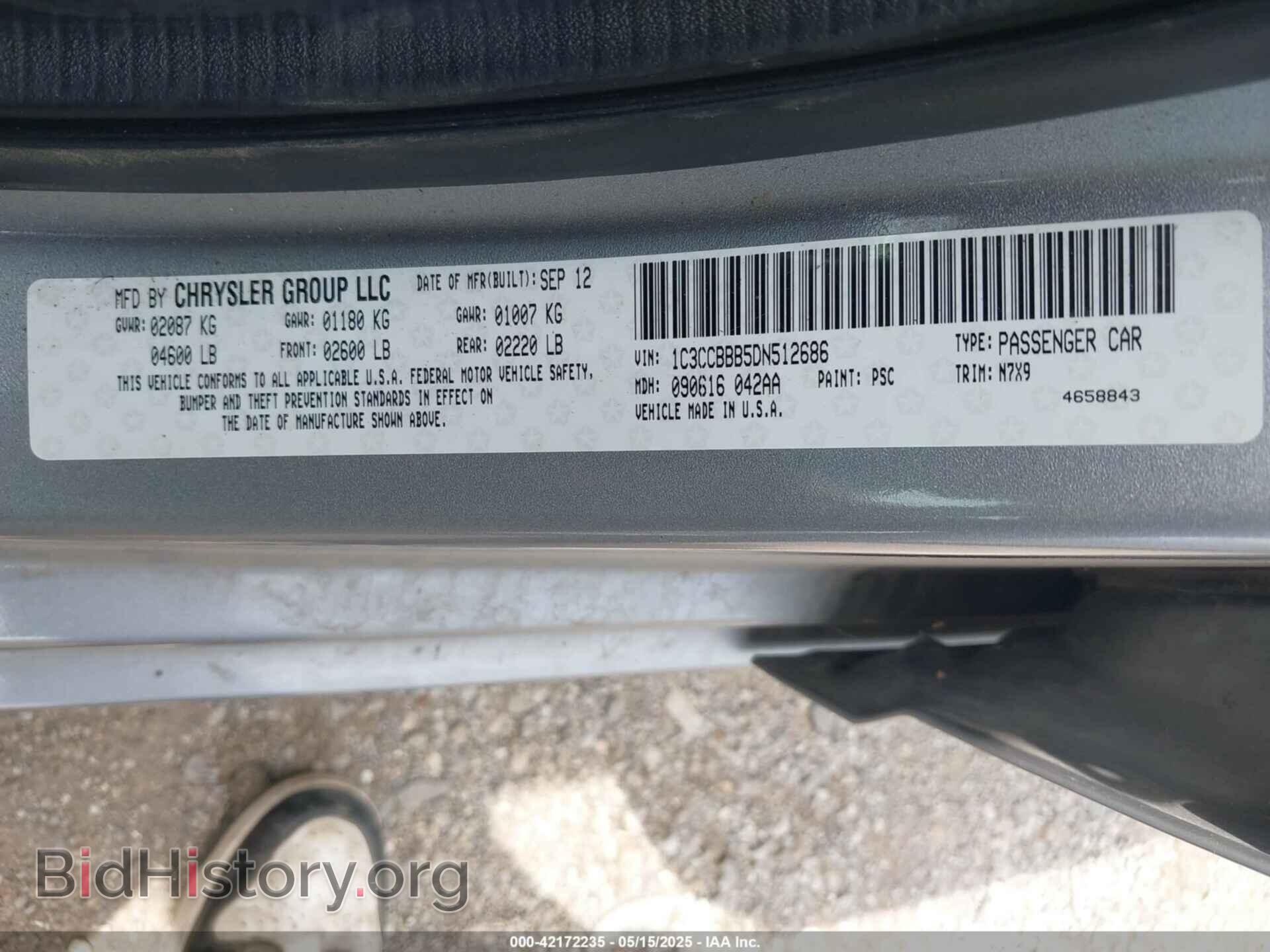2013 CHRYSLER 200 - VIN: 1C3CCBBB5DN512686 - Фото 9