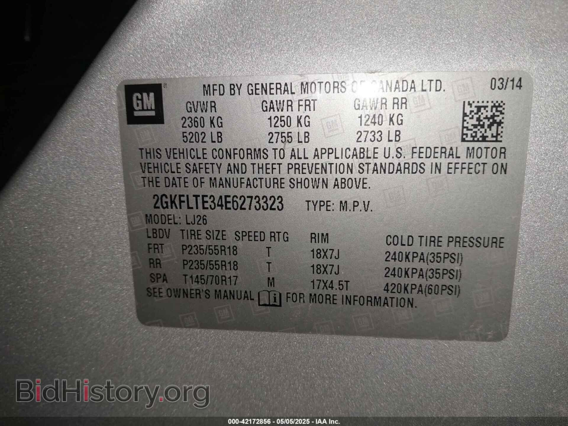2014 GMC TERRAIN - VIN: 2GKFLTE34E6273323 - Photo 9