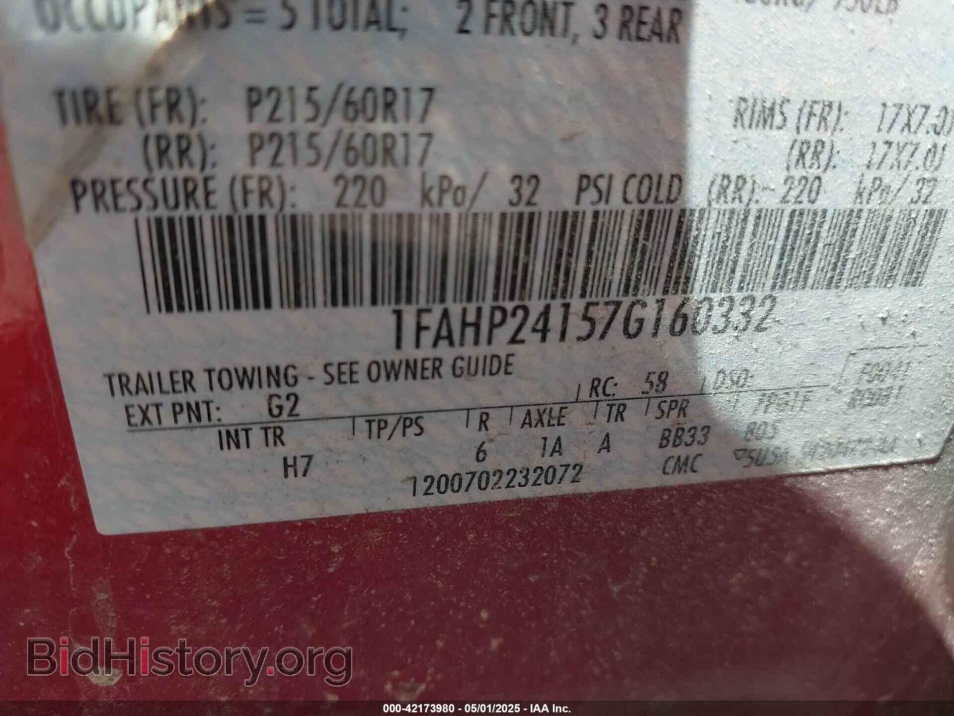 2007 FORD FIVE HUNDRED - VIN: 1FAHP24157G160332 - Photo 9
