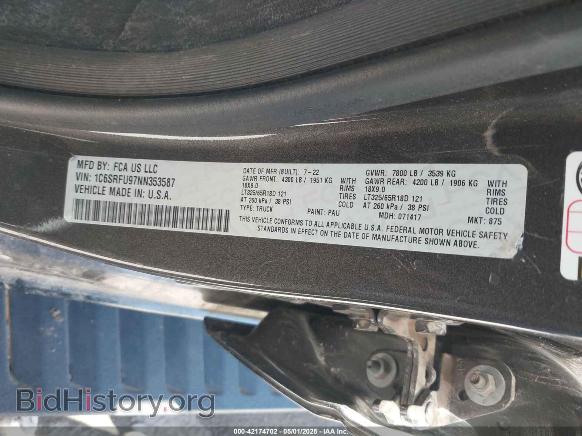 2022 RAM 1500 - VIN: 1C6SRFU97NN353587 - Фото 9