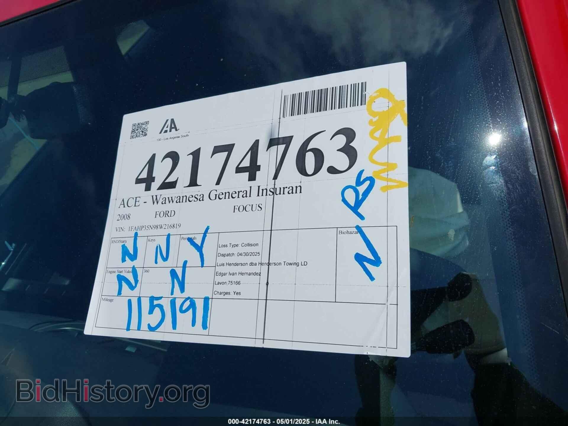 2008 FORD FOCUS - VIN: 1FAHP35N98W216819 - Фото 11
