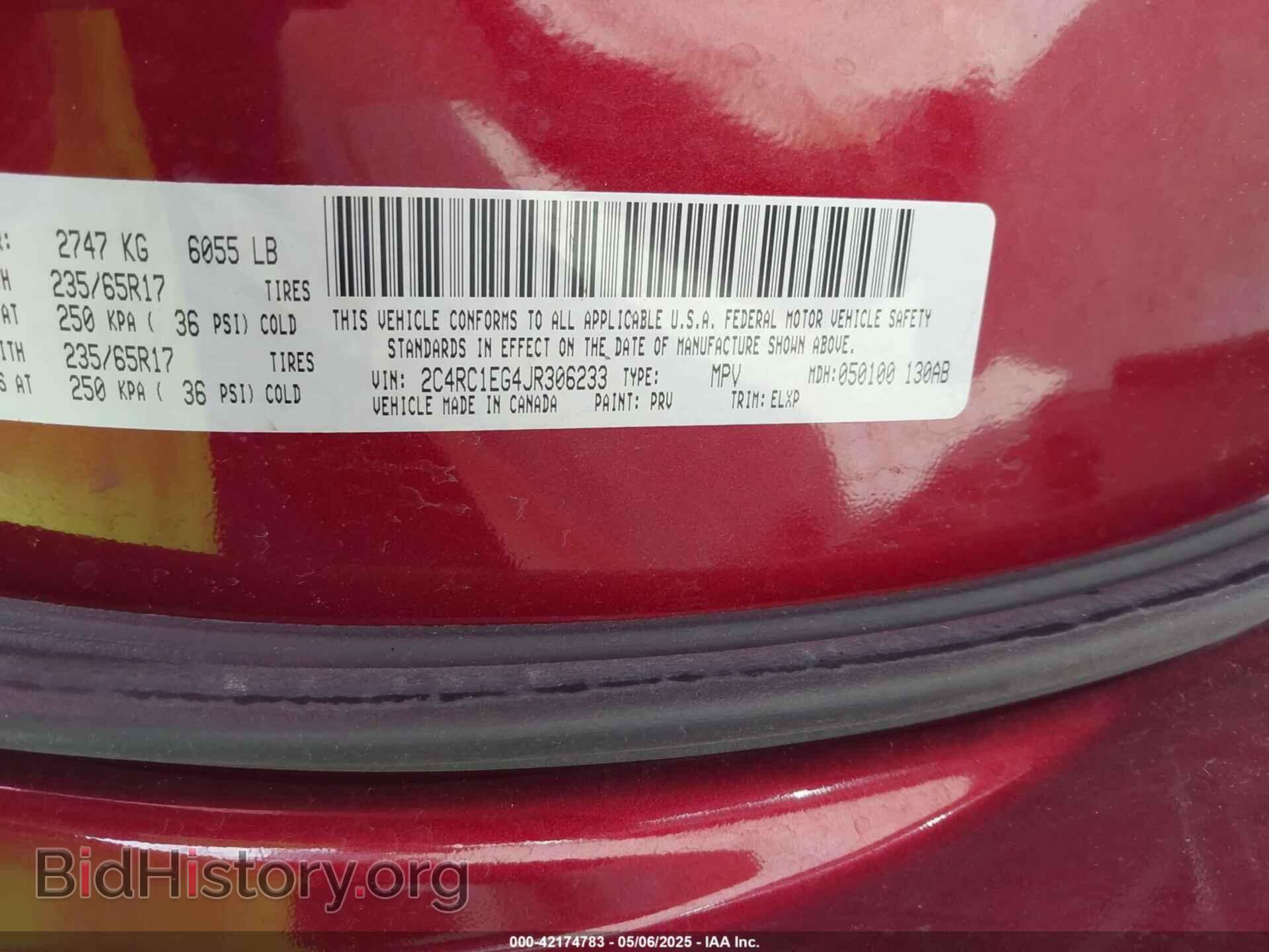 2018 CHRYSLER PACIFICA - VIN: 2C4RC1EG4JR306233 - Photo 9