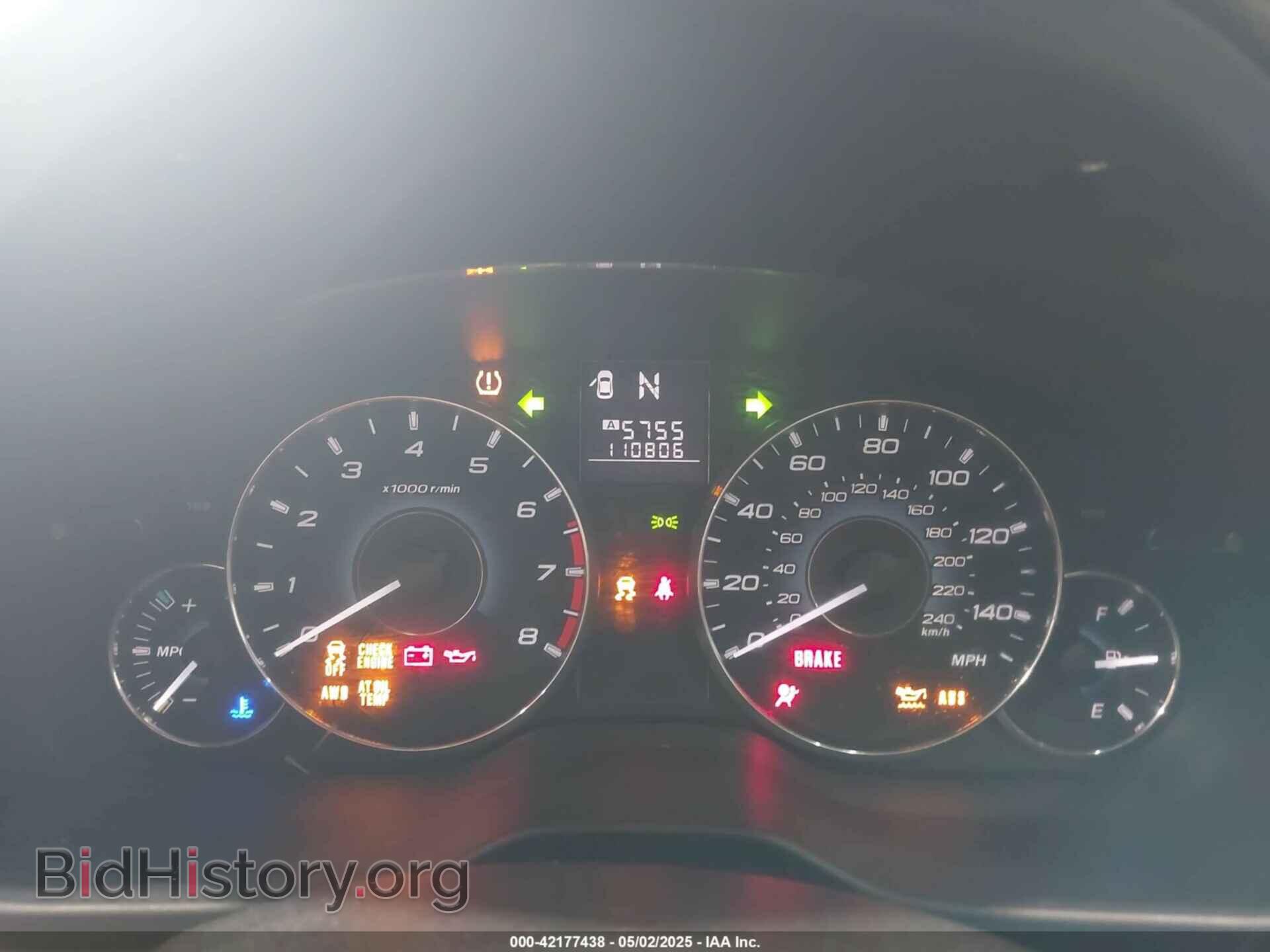 2012 SUBARU LEGACY - VIN: 4s3bmbc64c3038309 - Фото 7