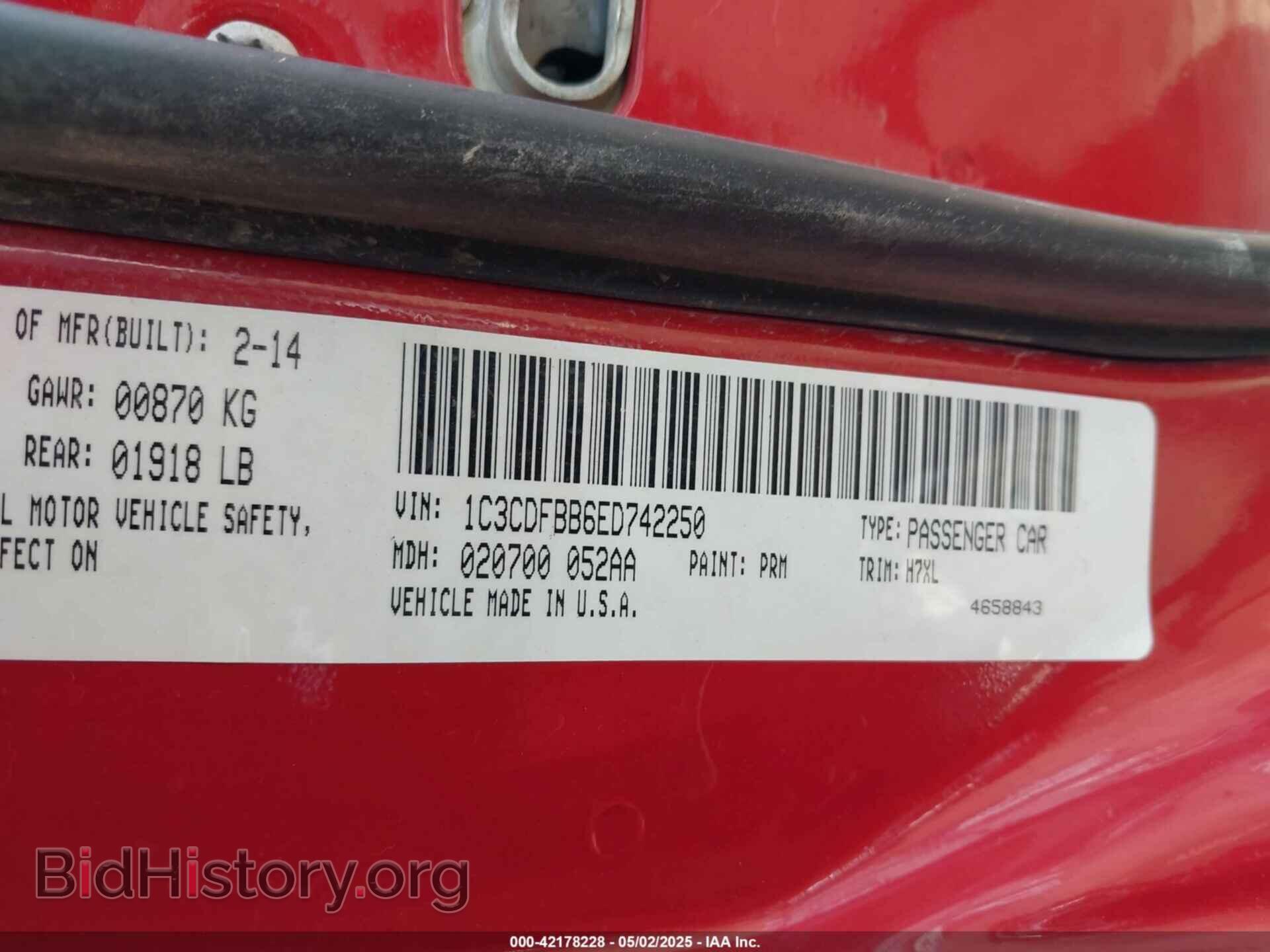 2014 DODGE DART - VIN: 1C3CDFBB6ED742250 - Фото 9