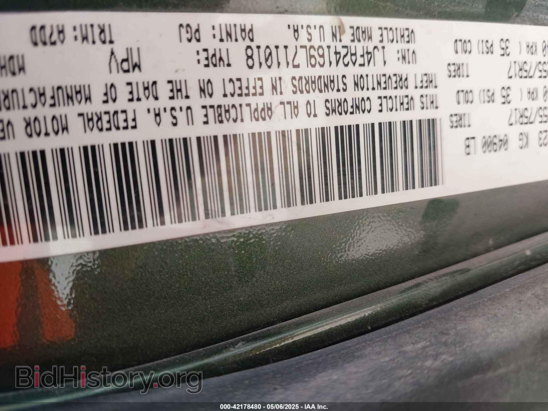 2009 JEEP WRANGLER - VIN: 1J4FA24169L711018 - Фото 9