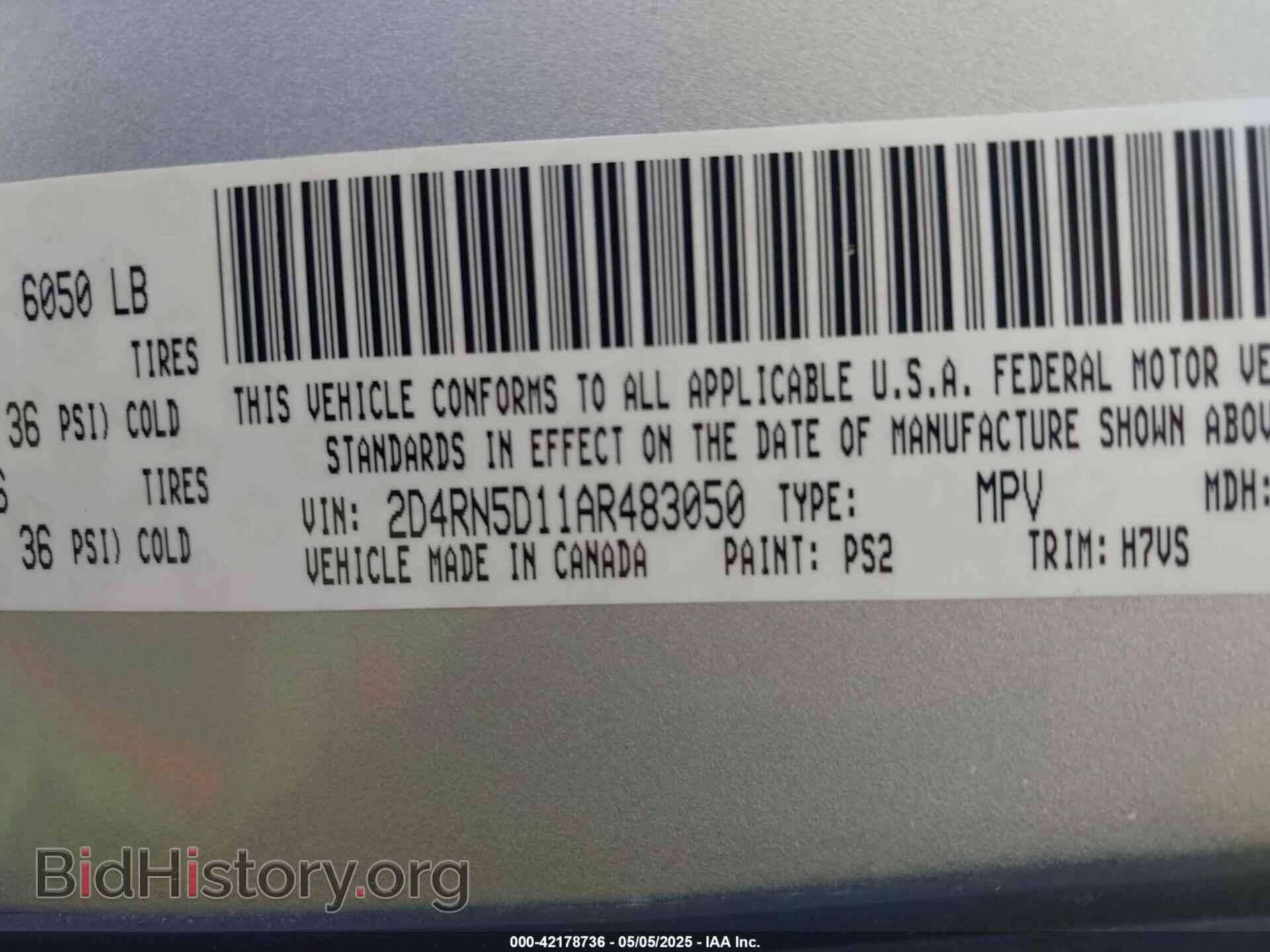 2010 DODGE GRAND CARAVAN - VIN: 2D4RN5D11AR483050 - Фото 9