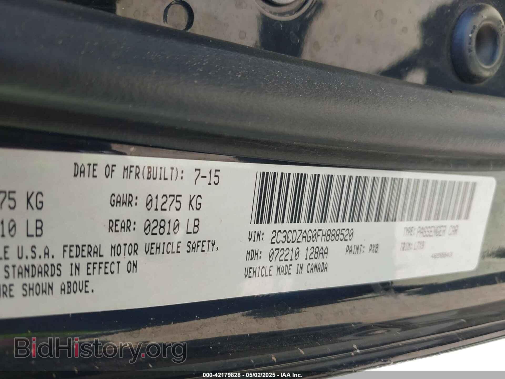 2015 DODGE CHALLENGER - VIN: 2C3CDZAG0FH888520 - Photo 9