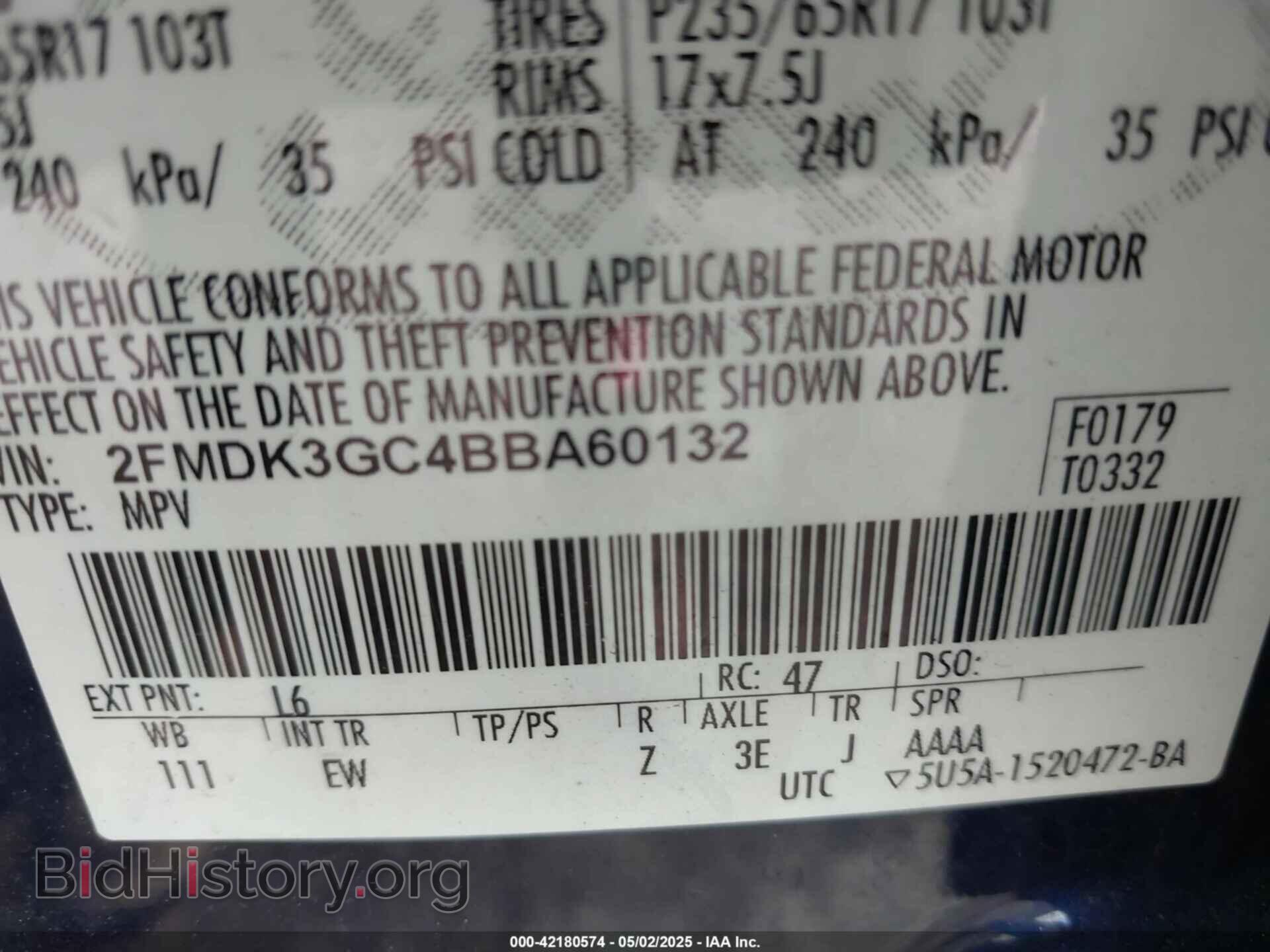 2011 FORD EDGE - VIN: 2FMDK3GC4BBA60132 - Photo 9