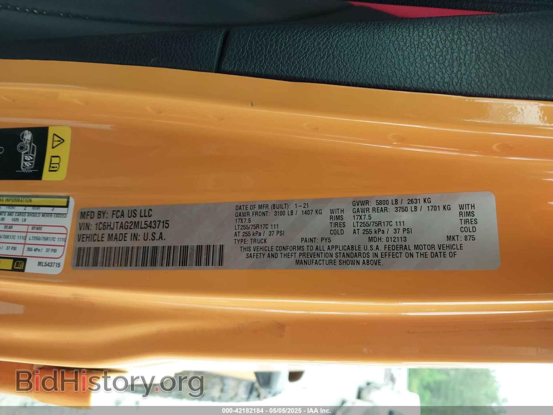 2021 JEEP GLADIATOR - VIN: 1C6HJTAG2ML543715 - Photo 9
